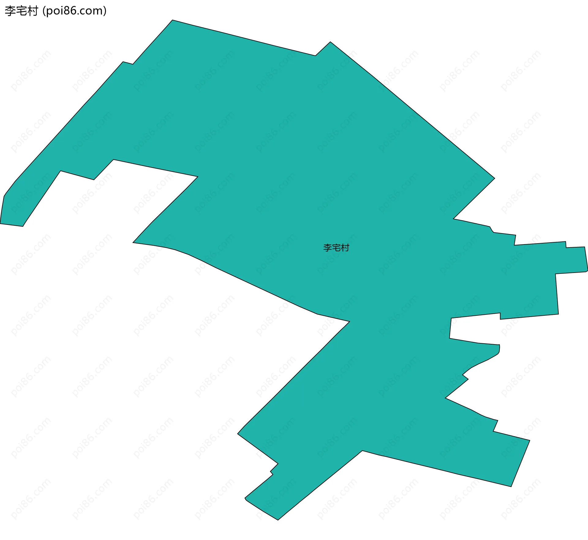 李宅村边界地图