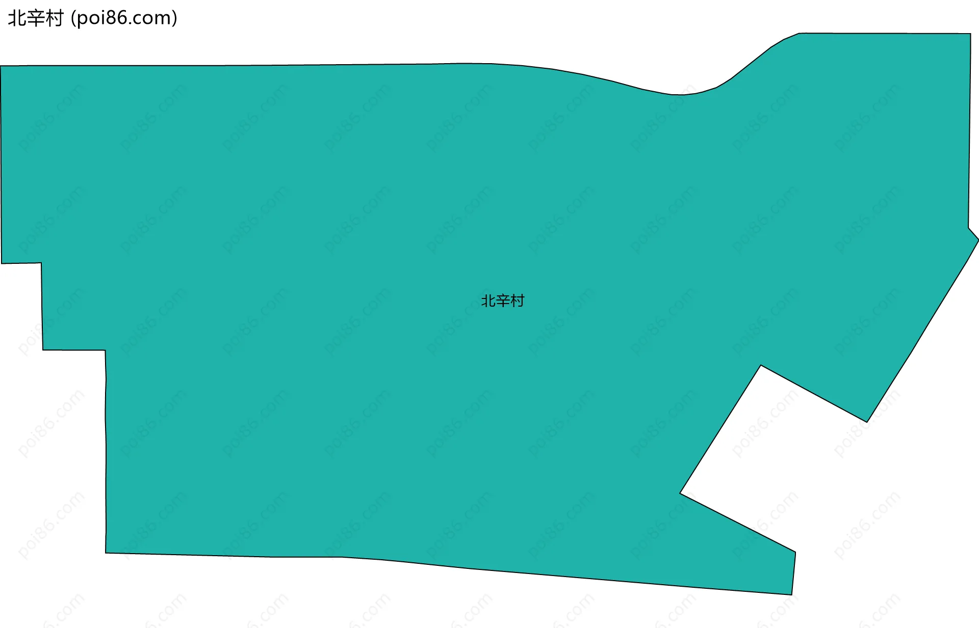 北辛村边界地图