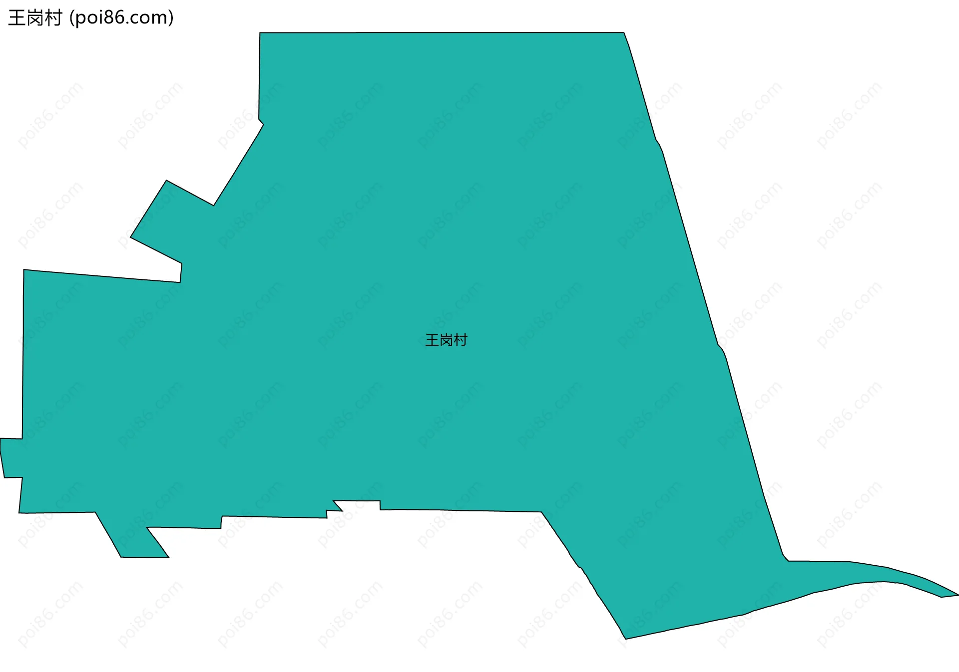 王岗村边界地图