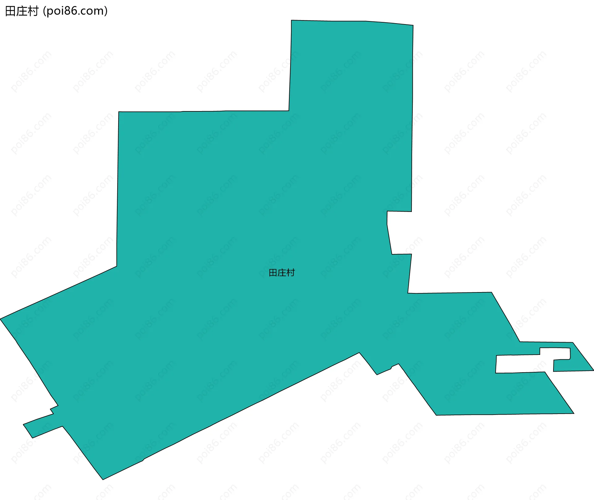 田庄村边界地图