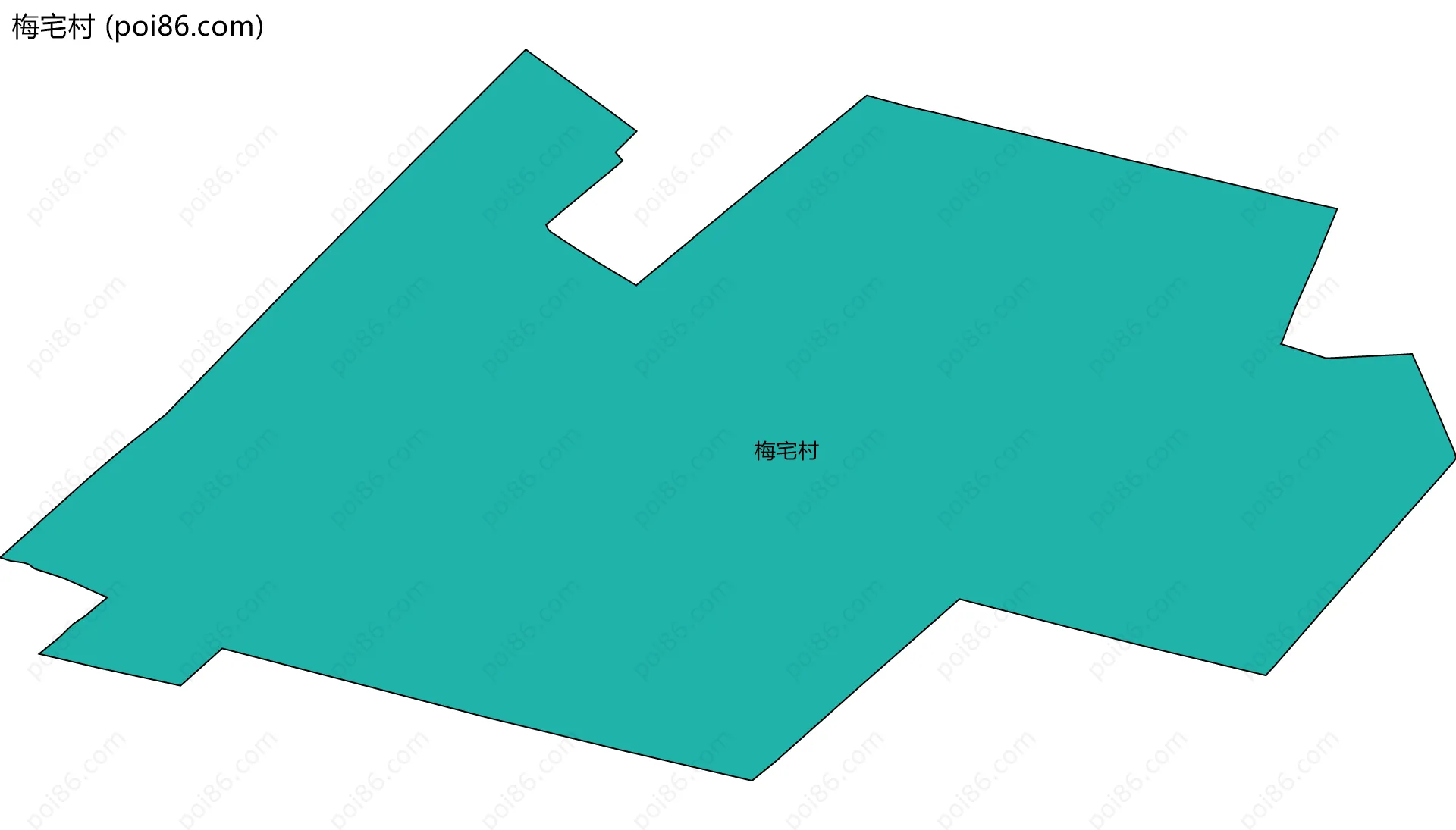 梅宅村边界地图