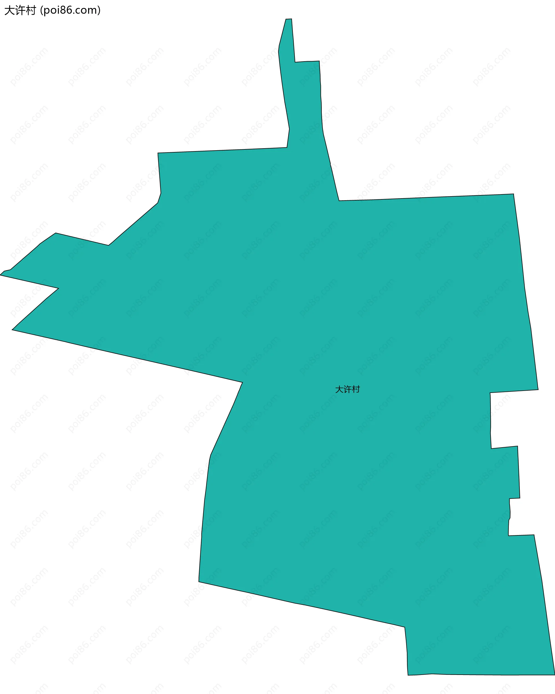 大许村边界地图