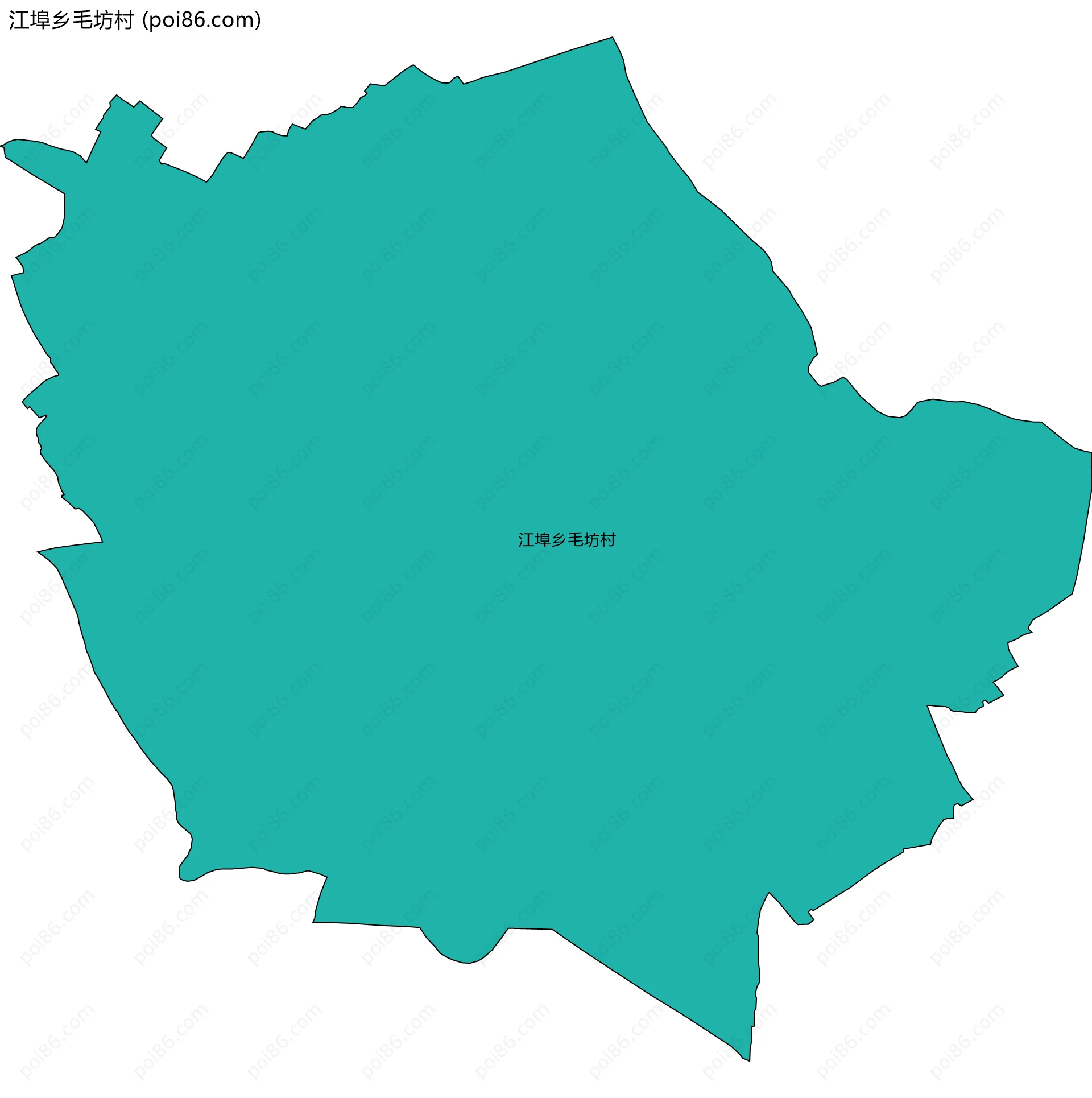 江埠乡毛坊村边界地图