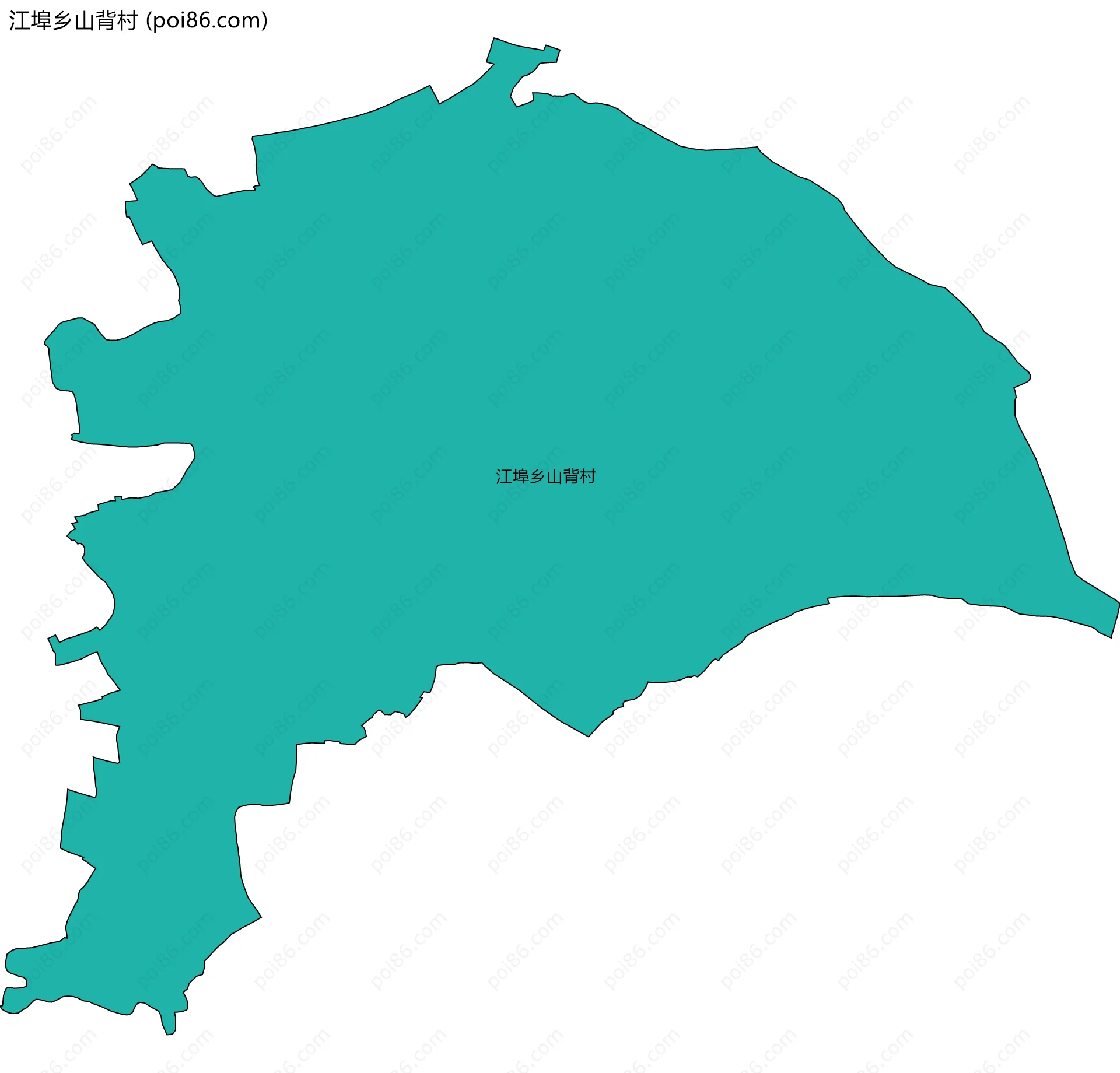 江埠乡山背村边界地图