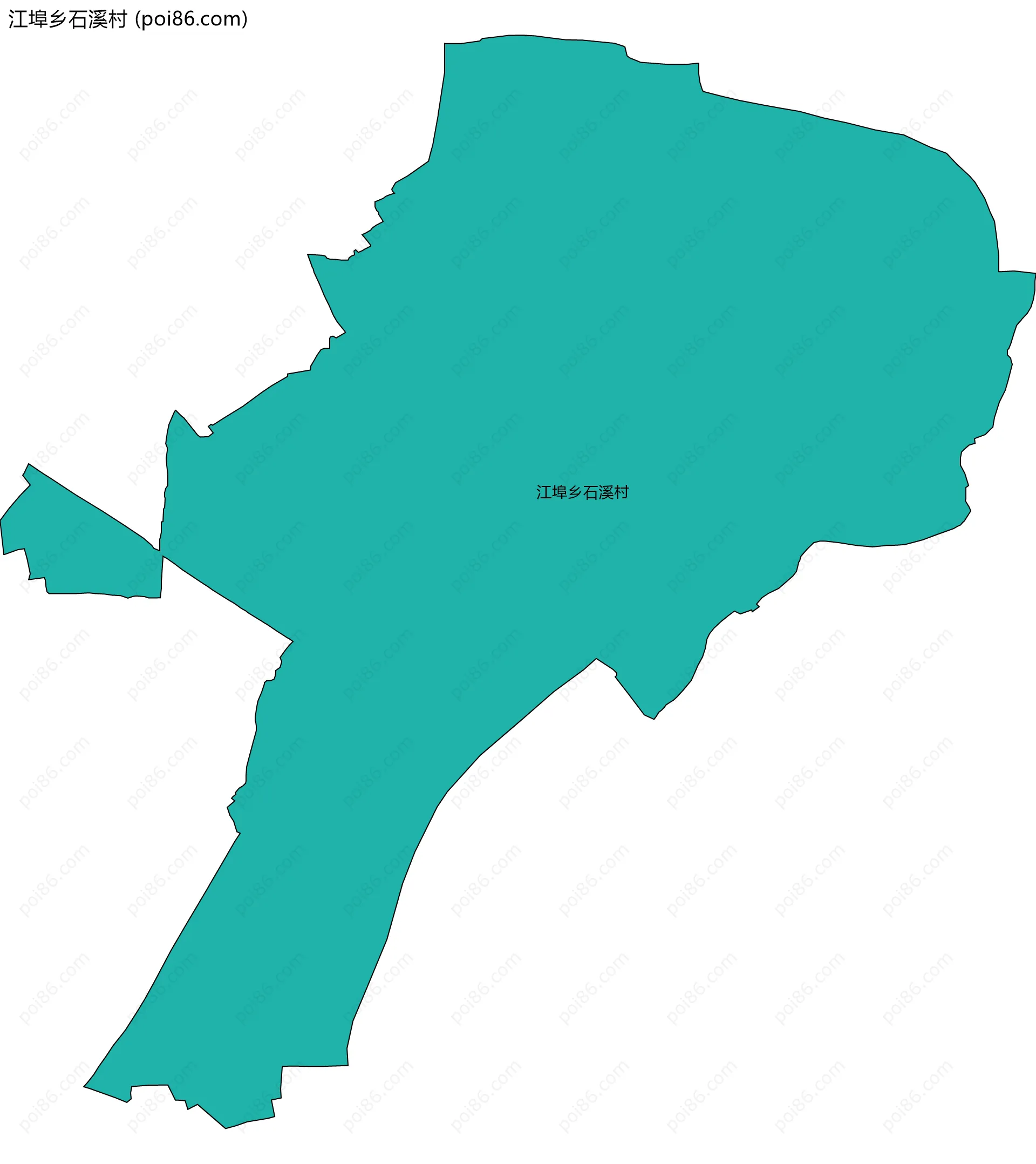 江埠乡石溪村边界地图