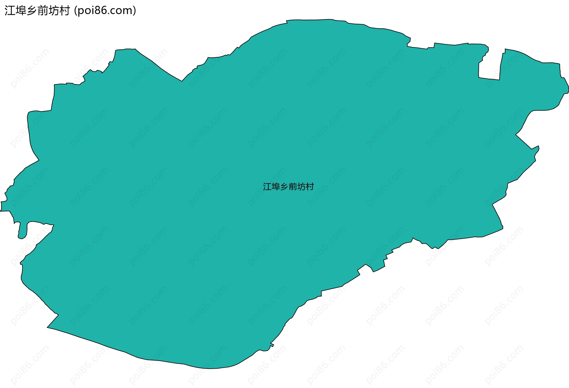 江埠乡前坊村边界地图