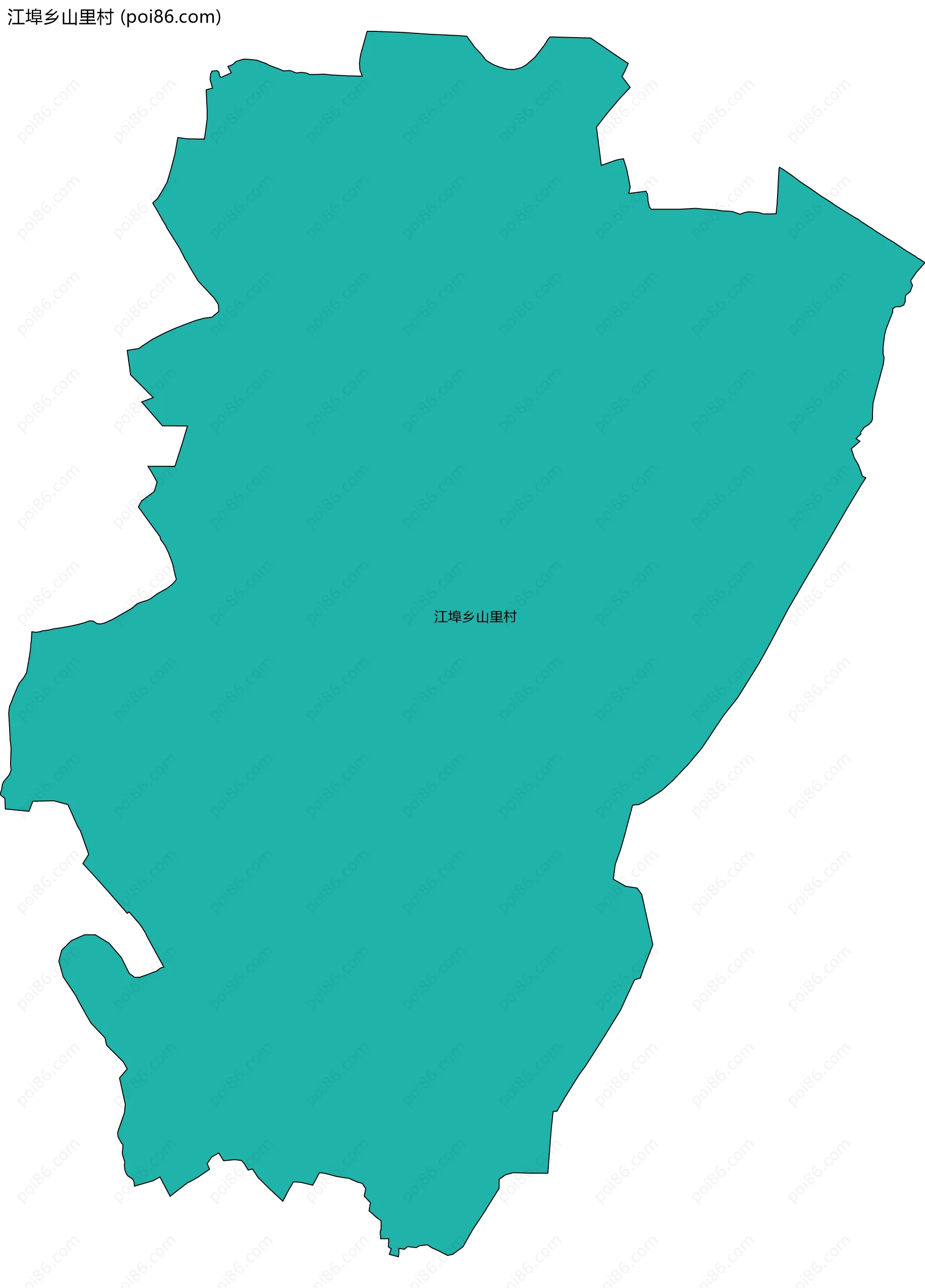 江埠乡山里村边界地图