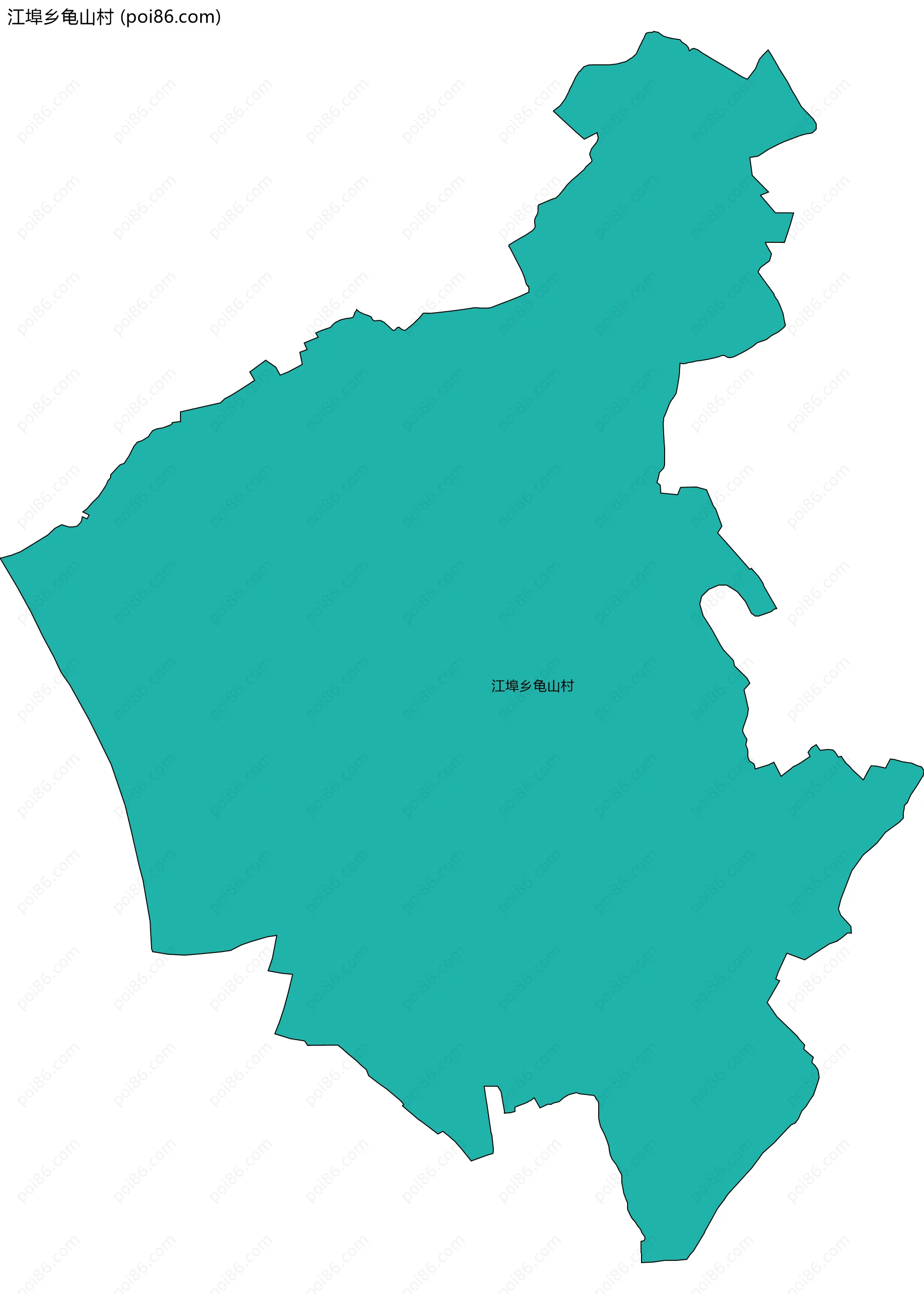 江埠乡龟山村边界地图