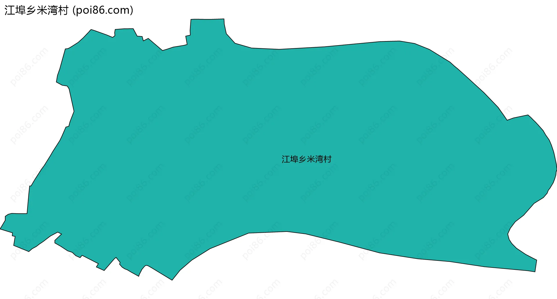 江埠乡米湾村边界地图