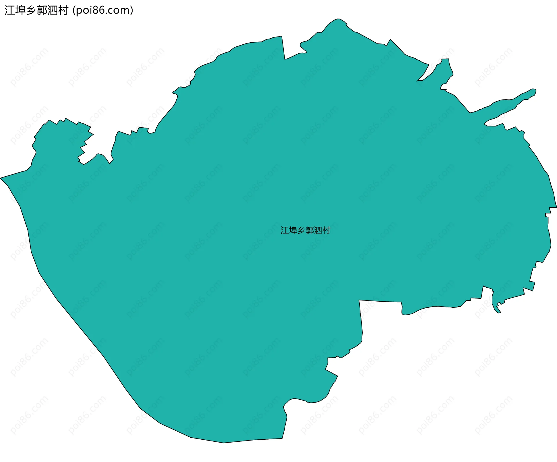 江埠乡郭泗村边界地图