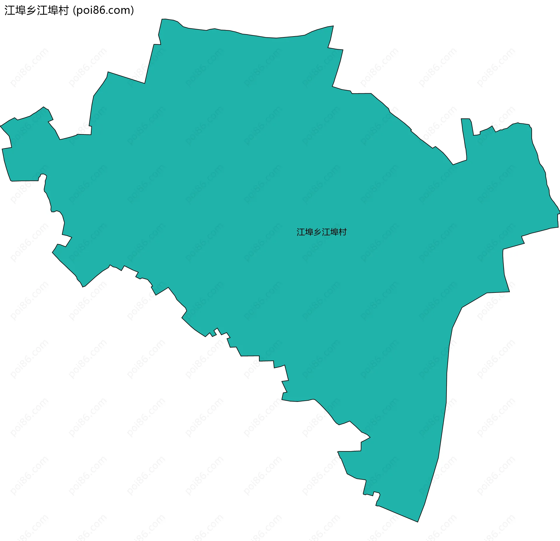 江埠乡江埠村边界地图