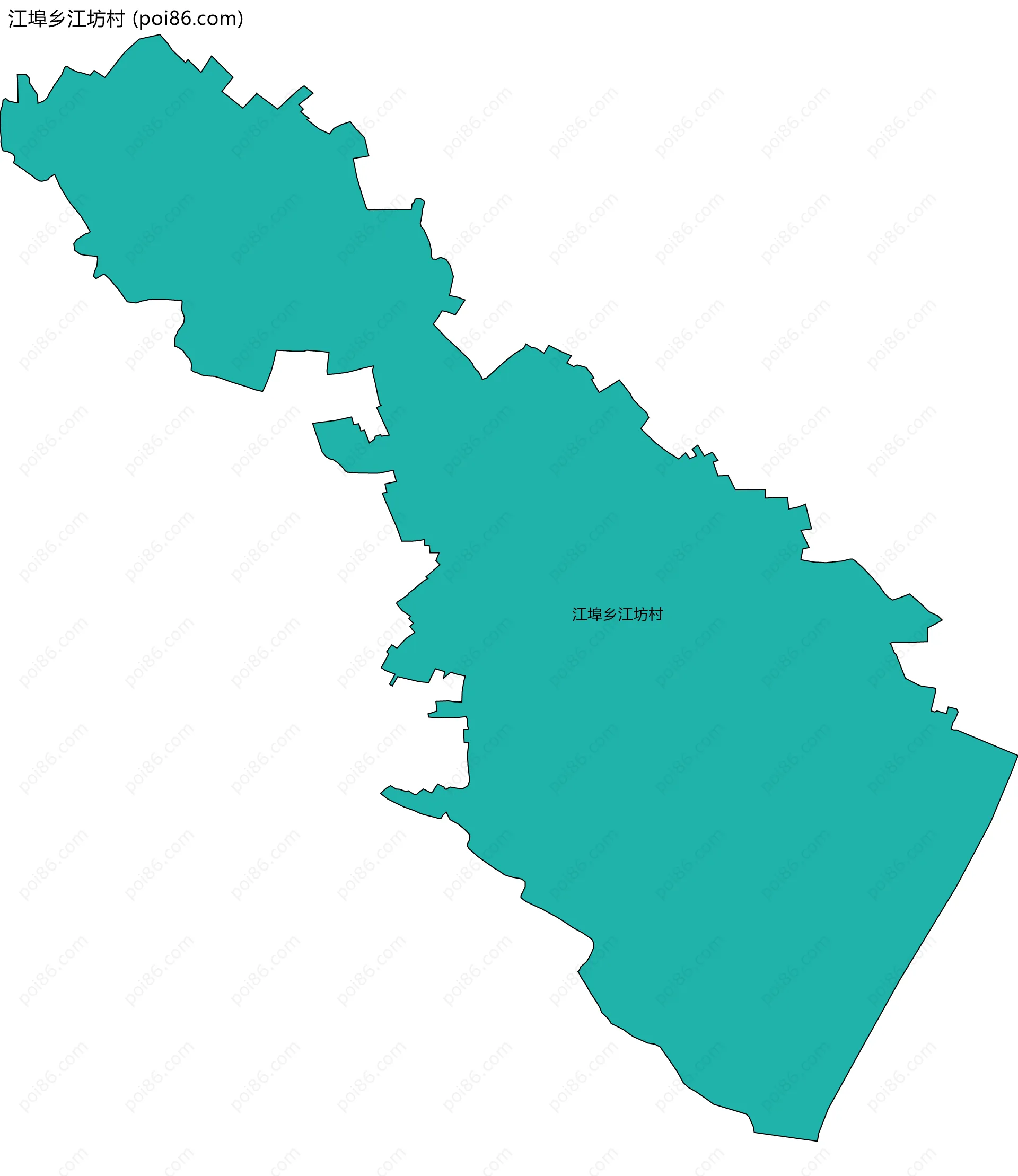 江埠乡江坊村边界地图