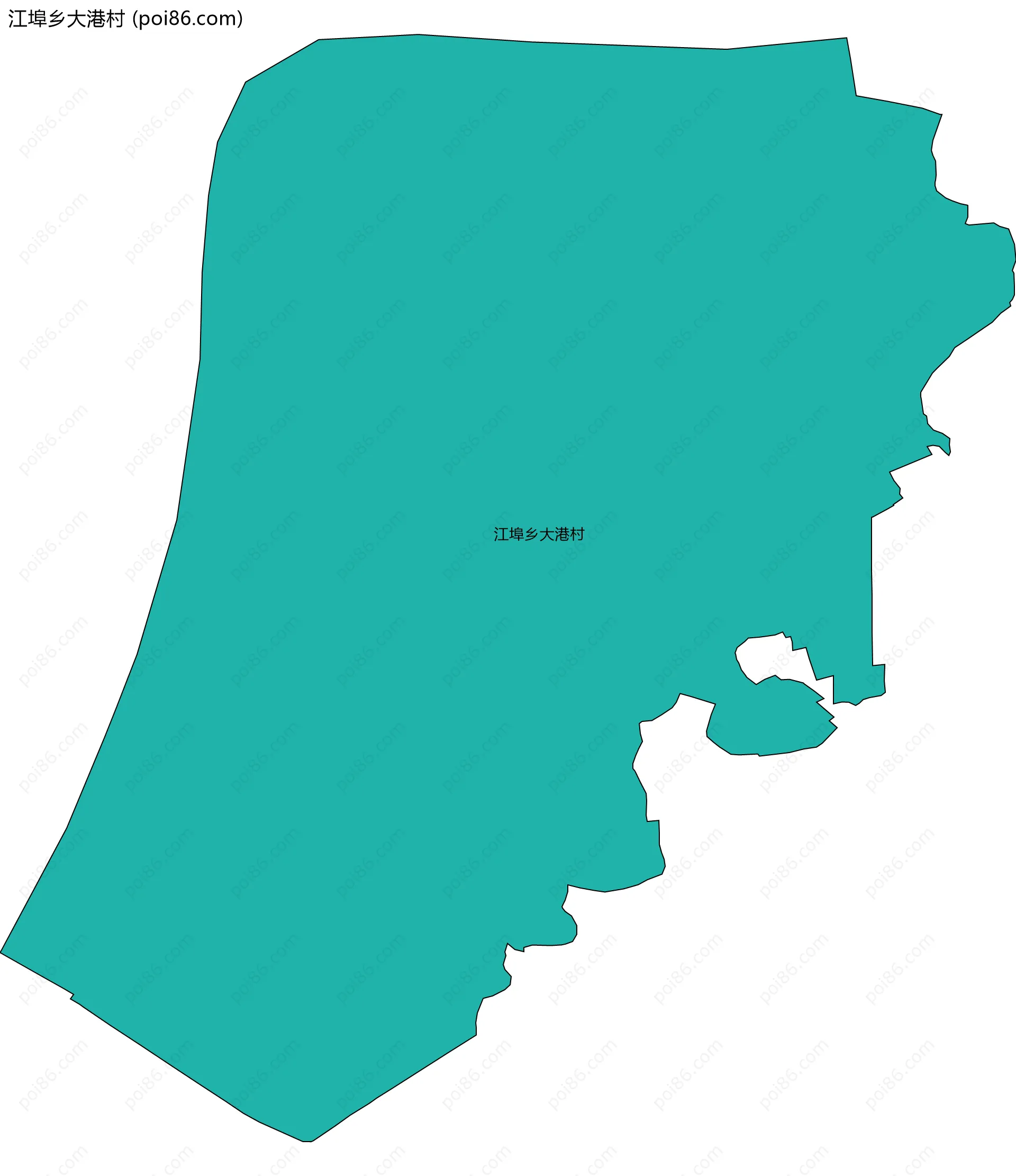 江埠乡大港村边界地图