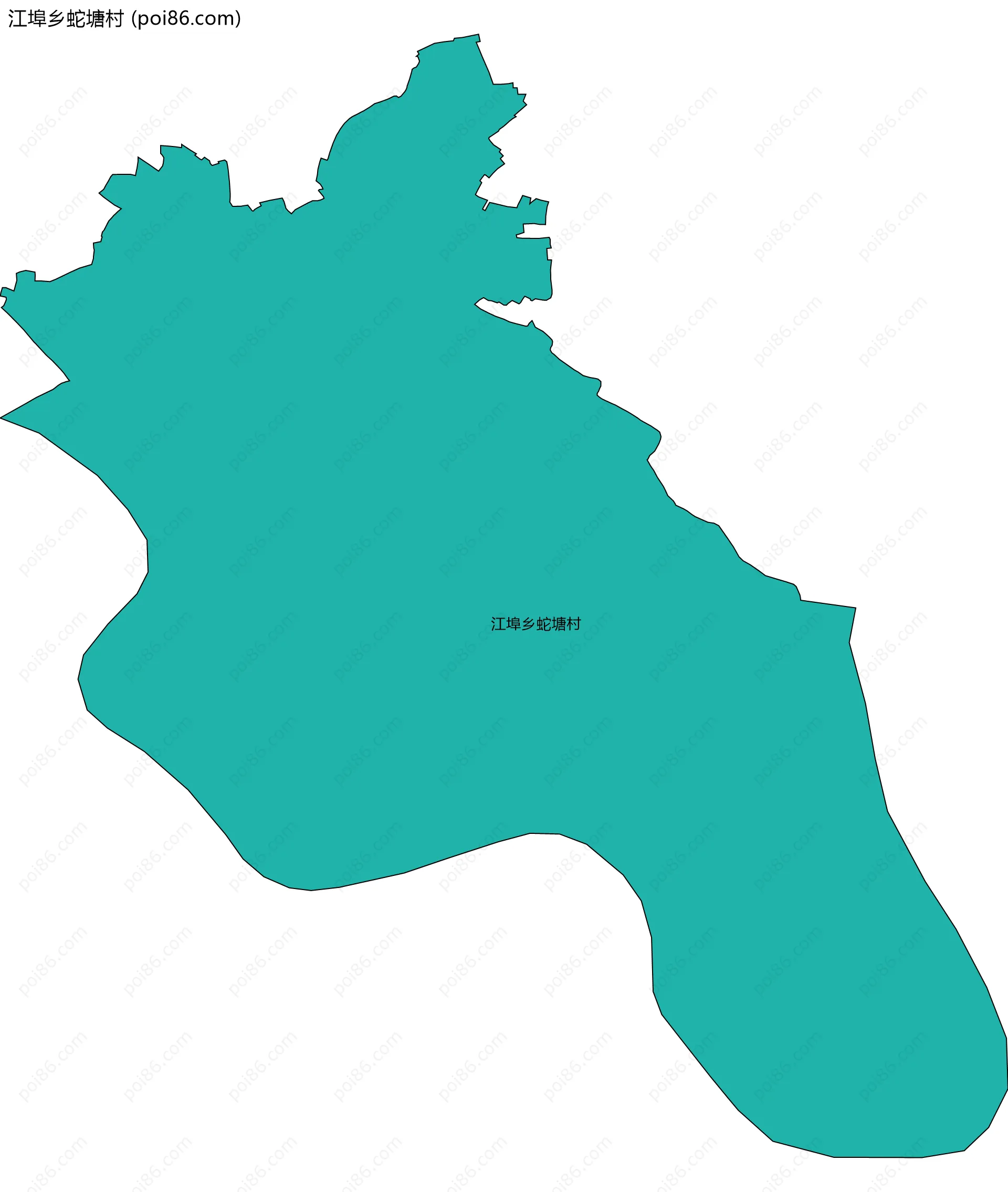 江埠乡蛇塘村边界地图
