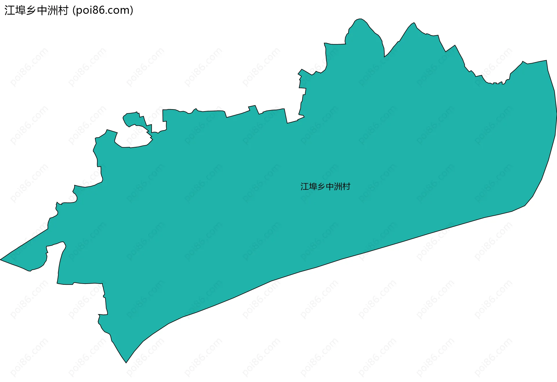 江埠乡中洲村边界地图
