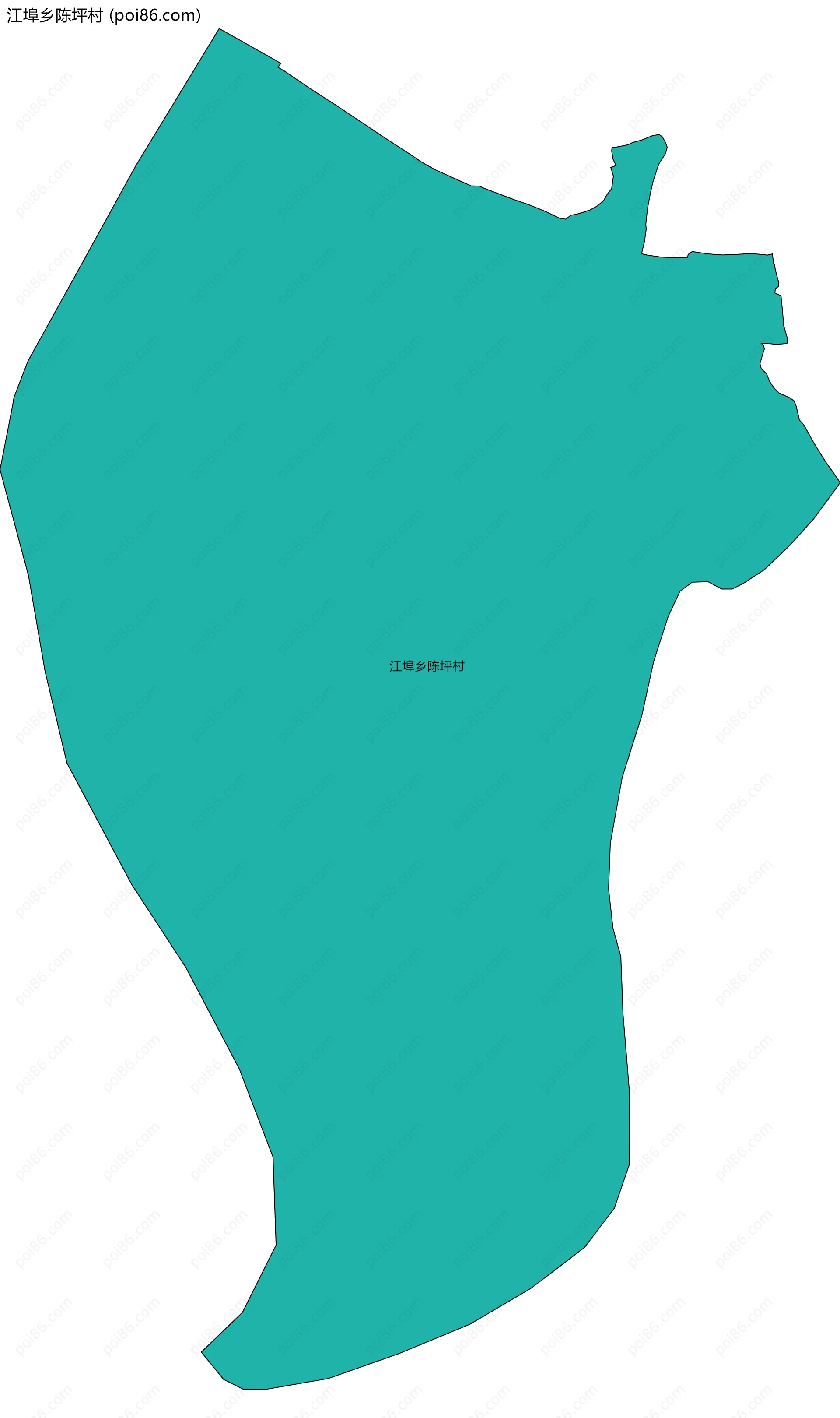 江埠乡陈坪村边界地图