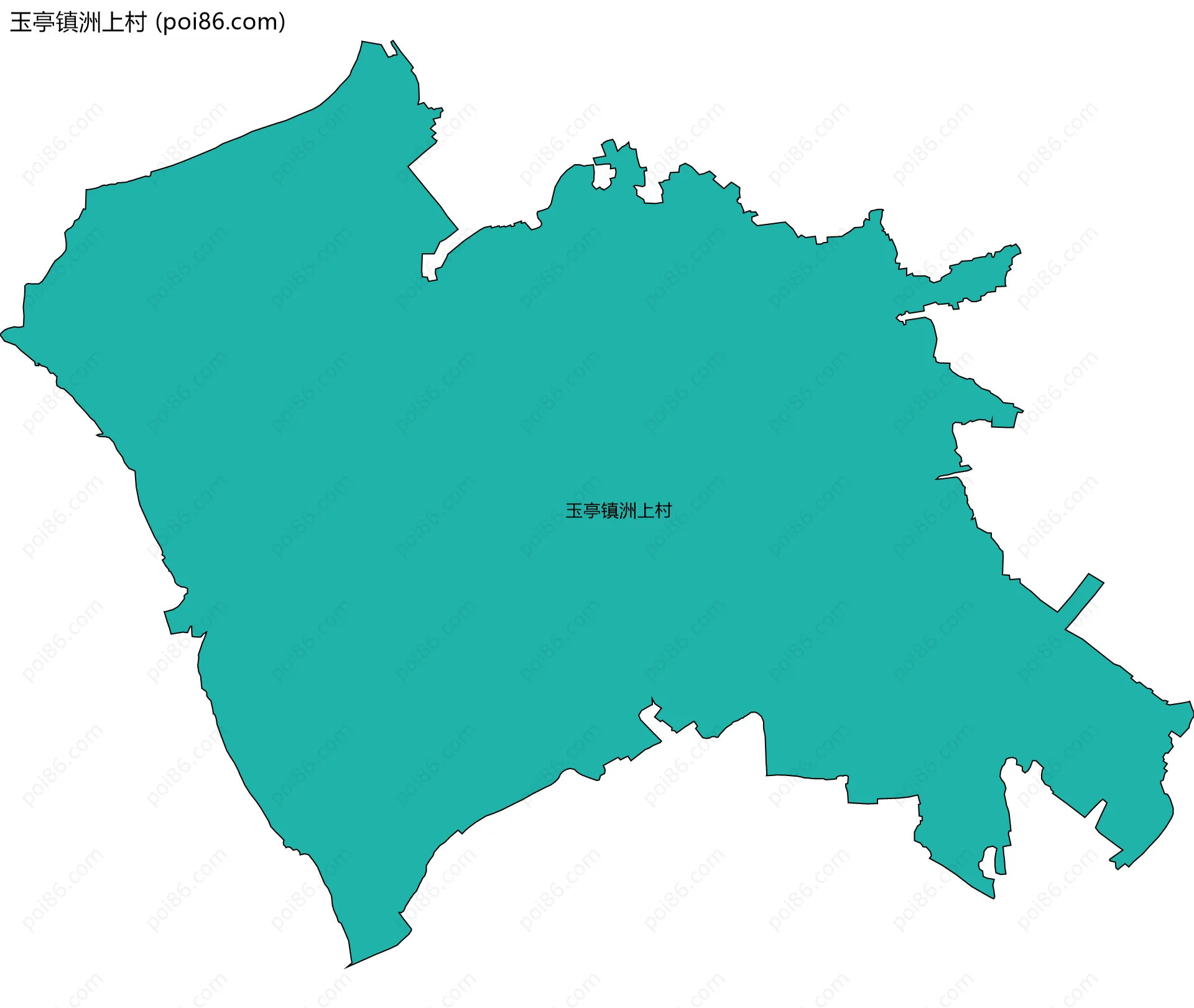 玉亭镇洲上村边界地图