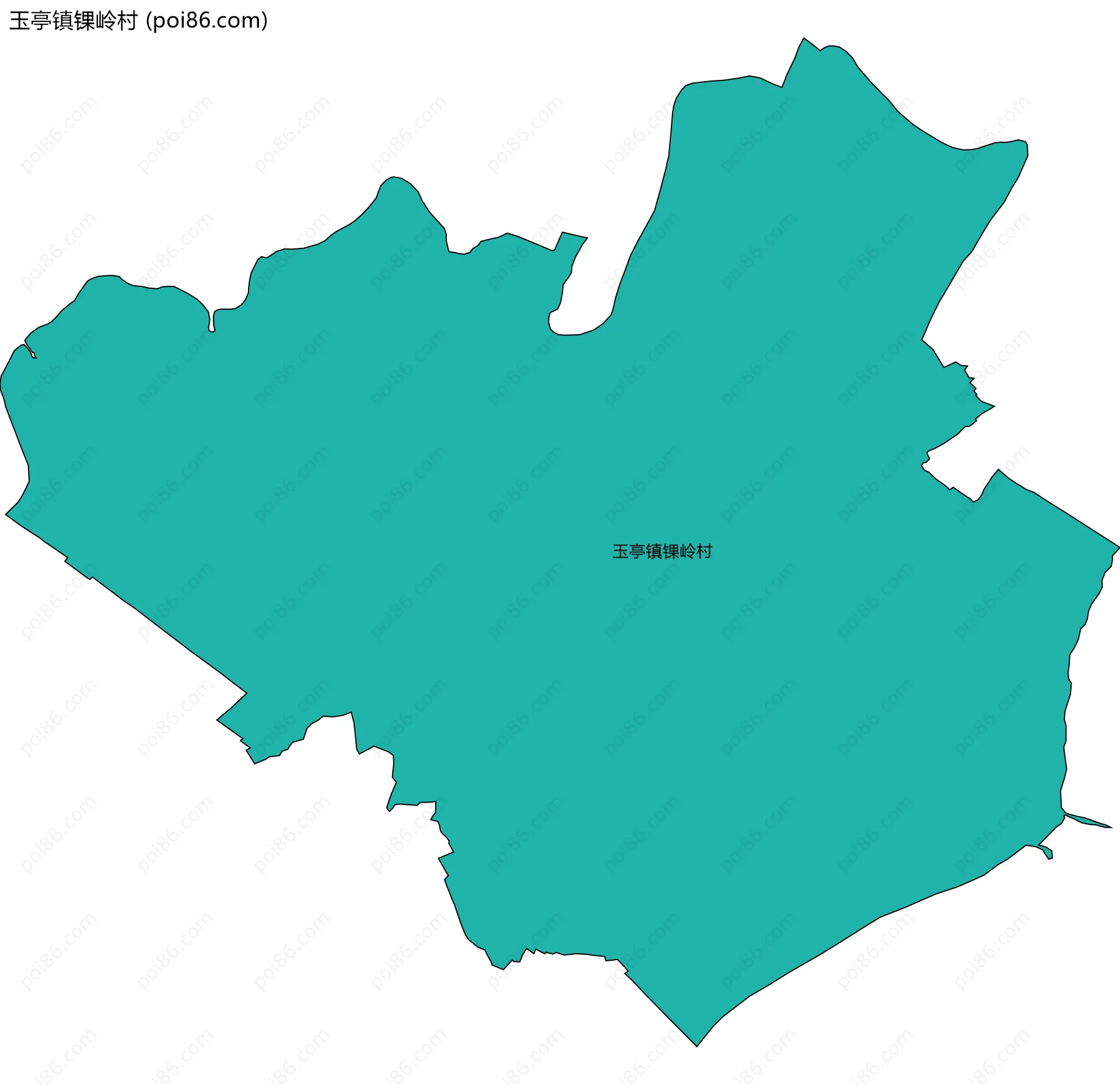 玉亭镇锞岭村边界地图