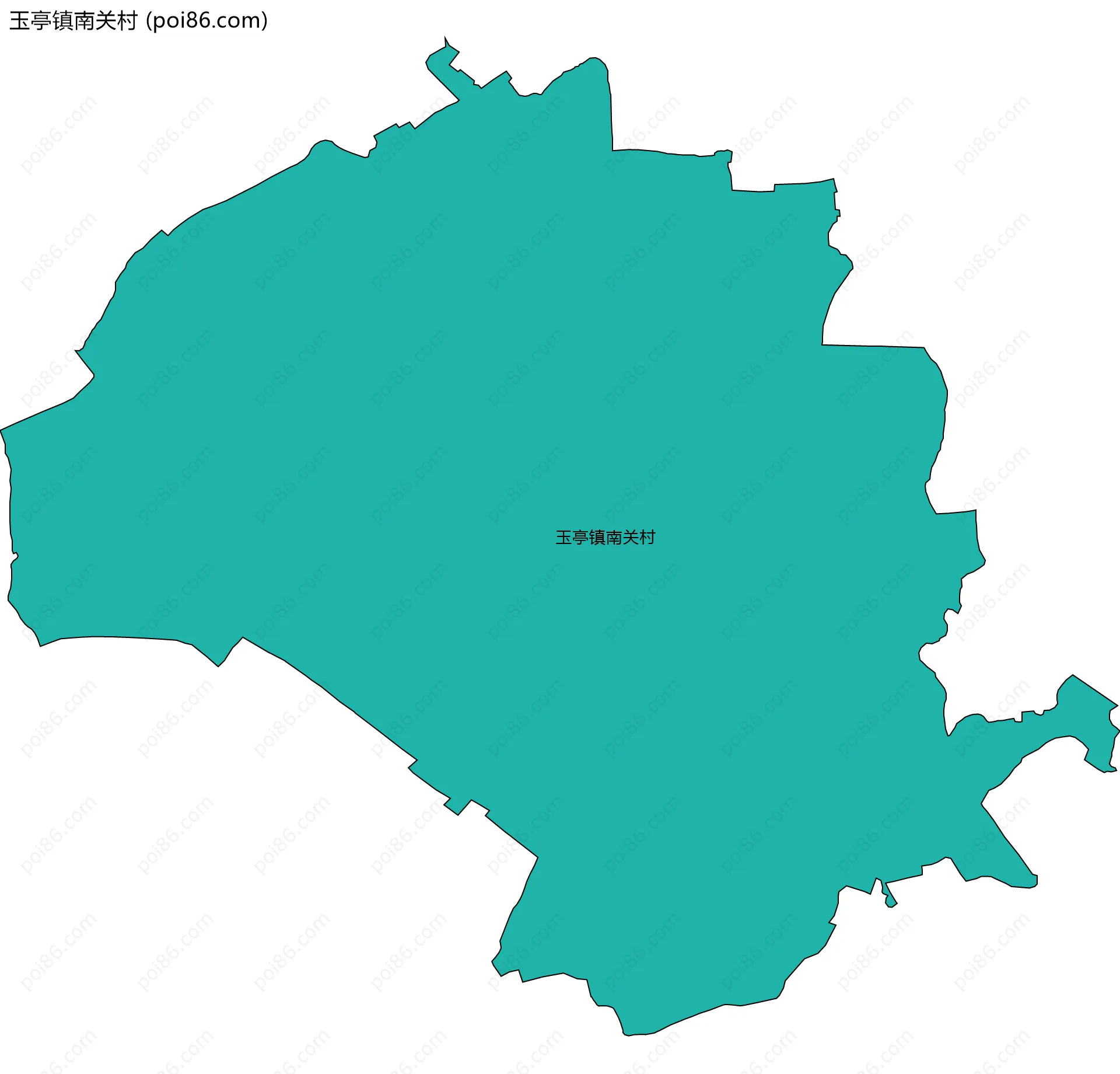 玉亭镇南关村边界地图
