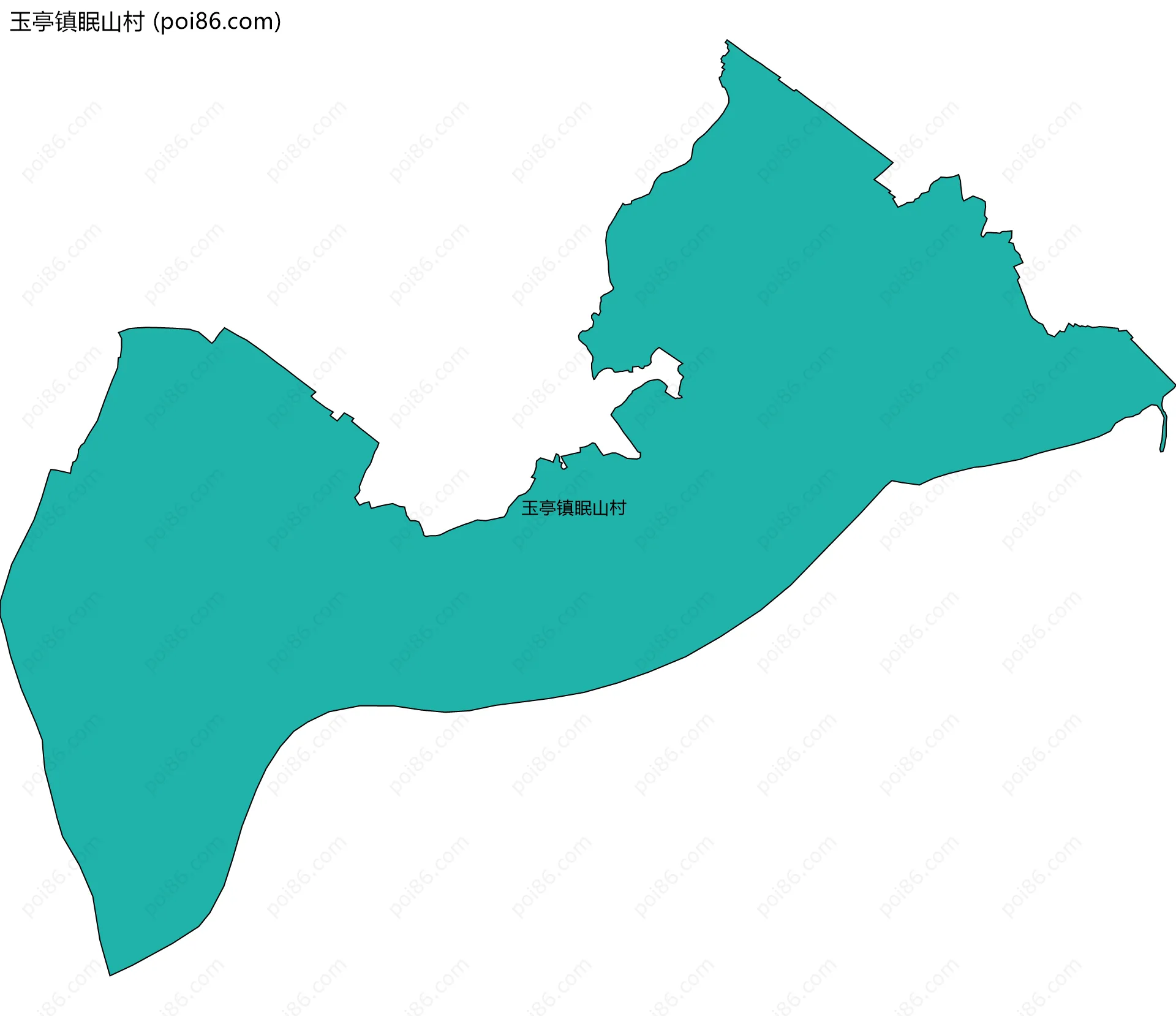 玉亭镇眠山村边界地图