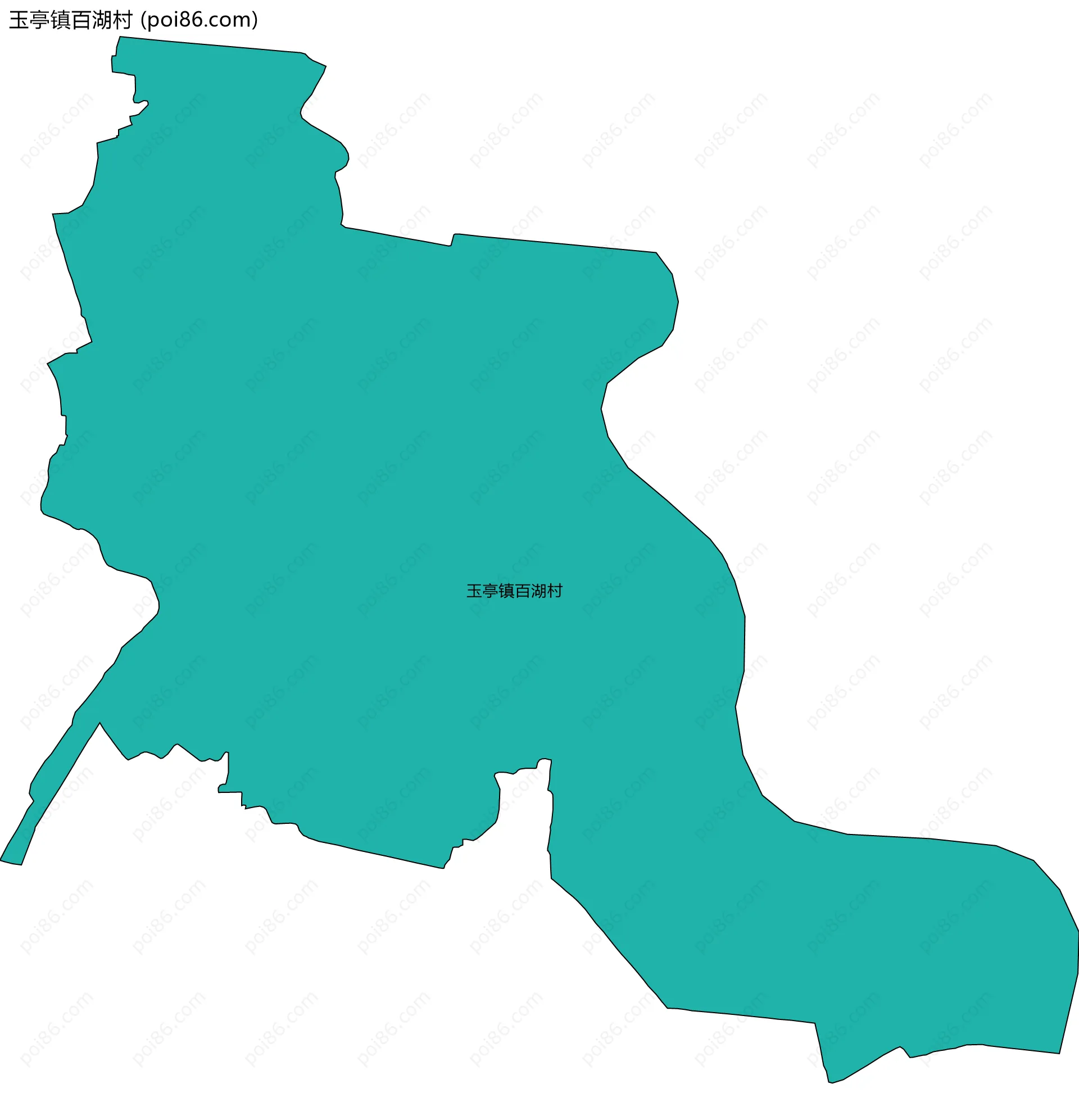 玉亭镇百湖村边界地图