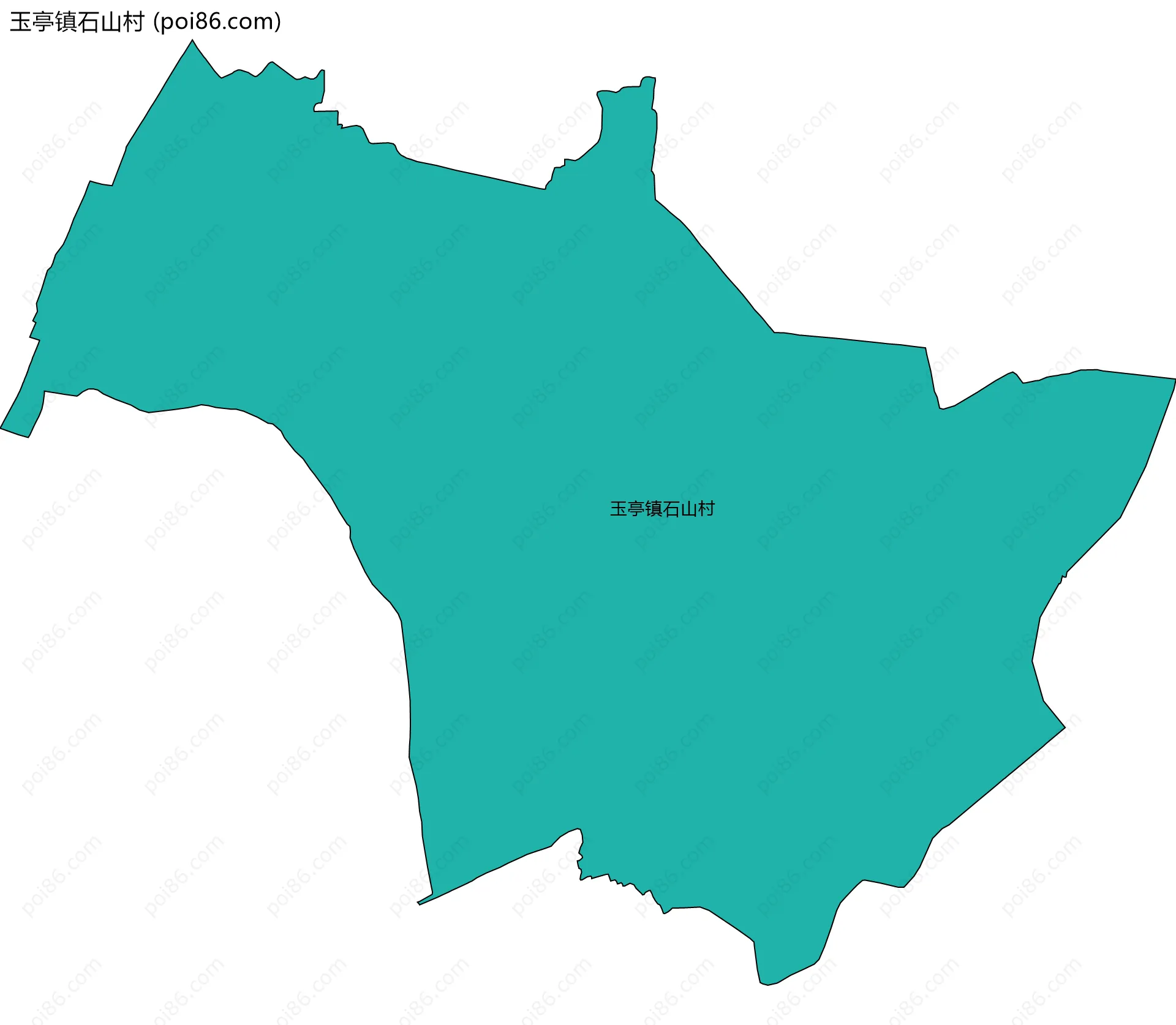 玉亭镇石山村边界地图