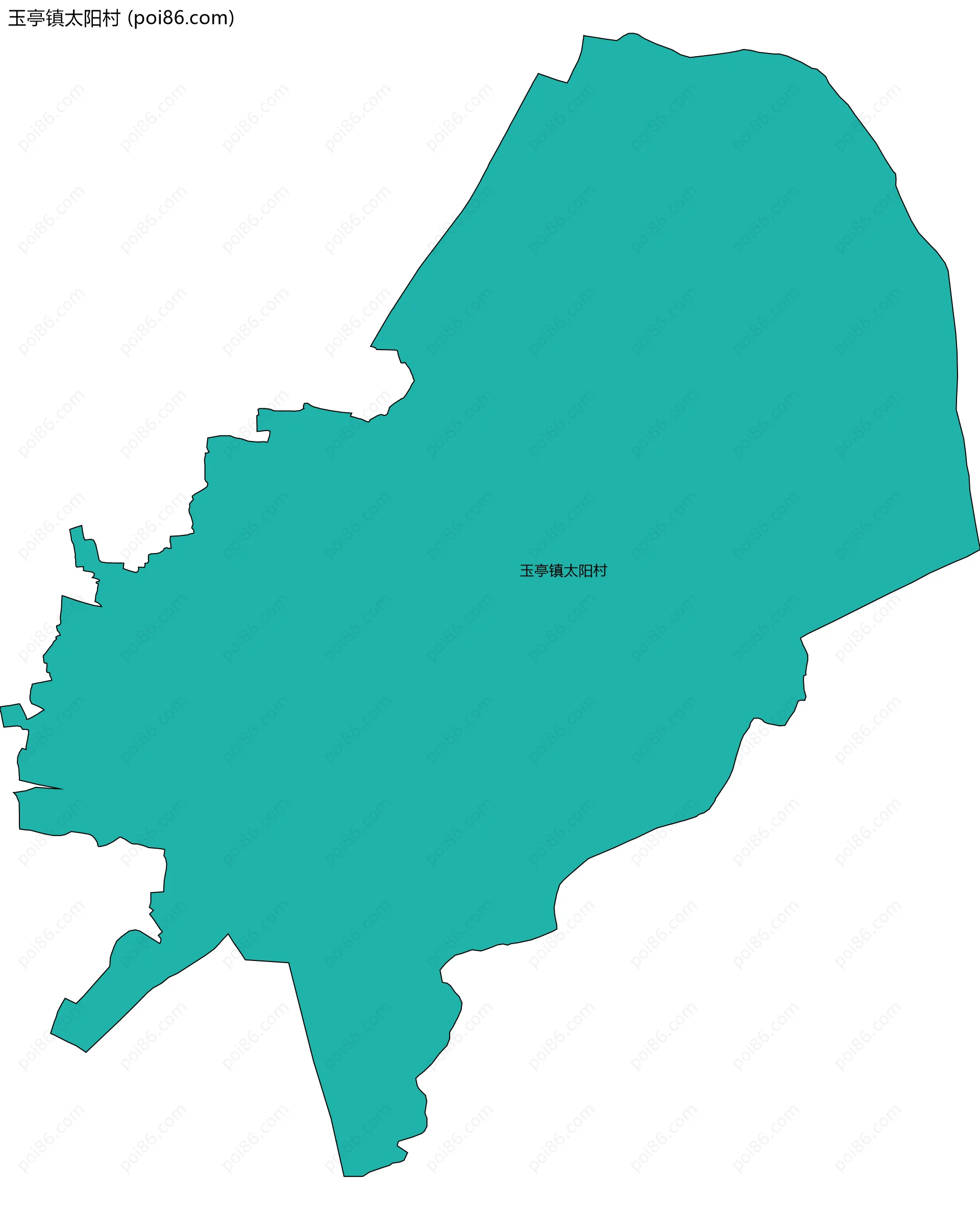 玉亭镇太阳村边界地图