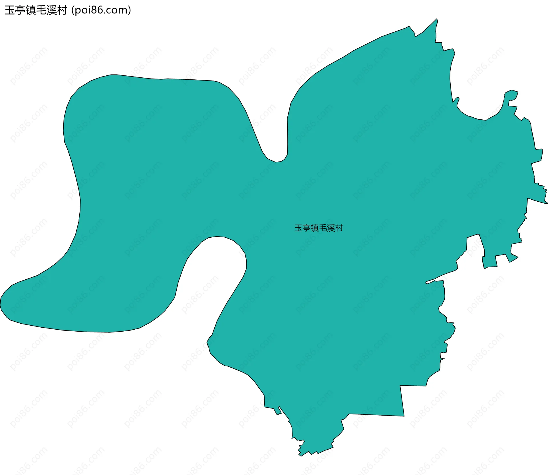 玉亭镇毛溪村边界地图