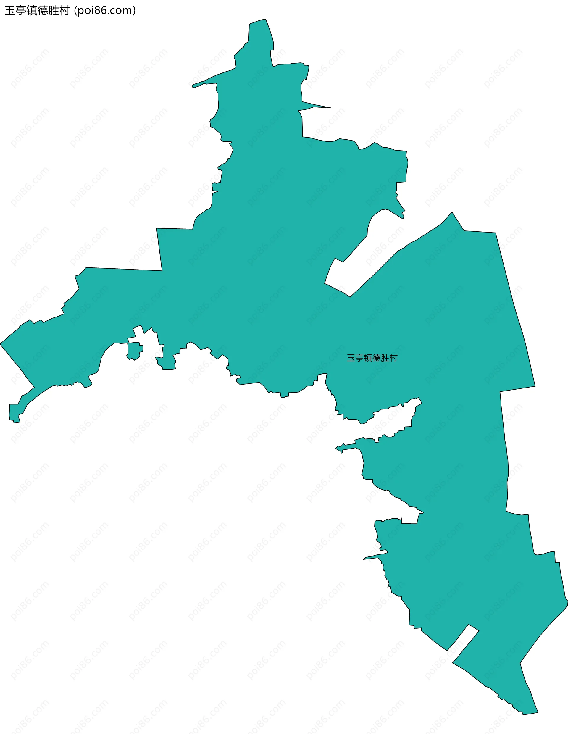 玉亭镇德胜村边界地图