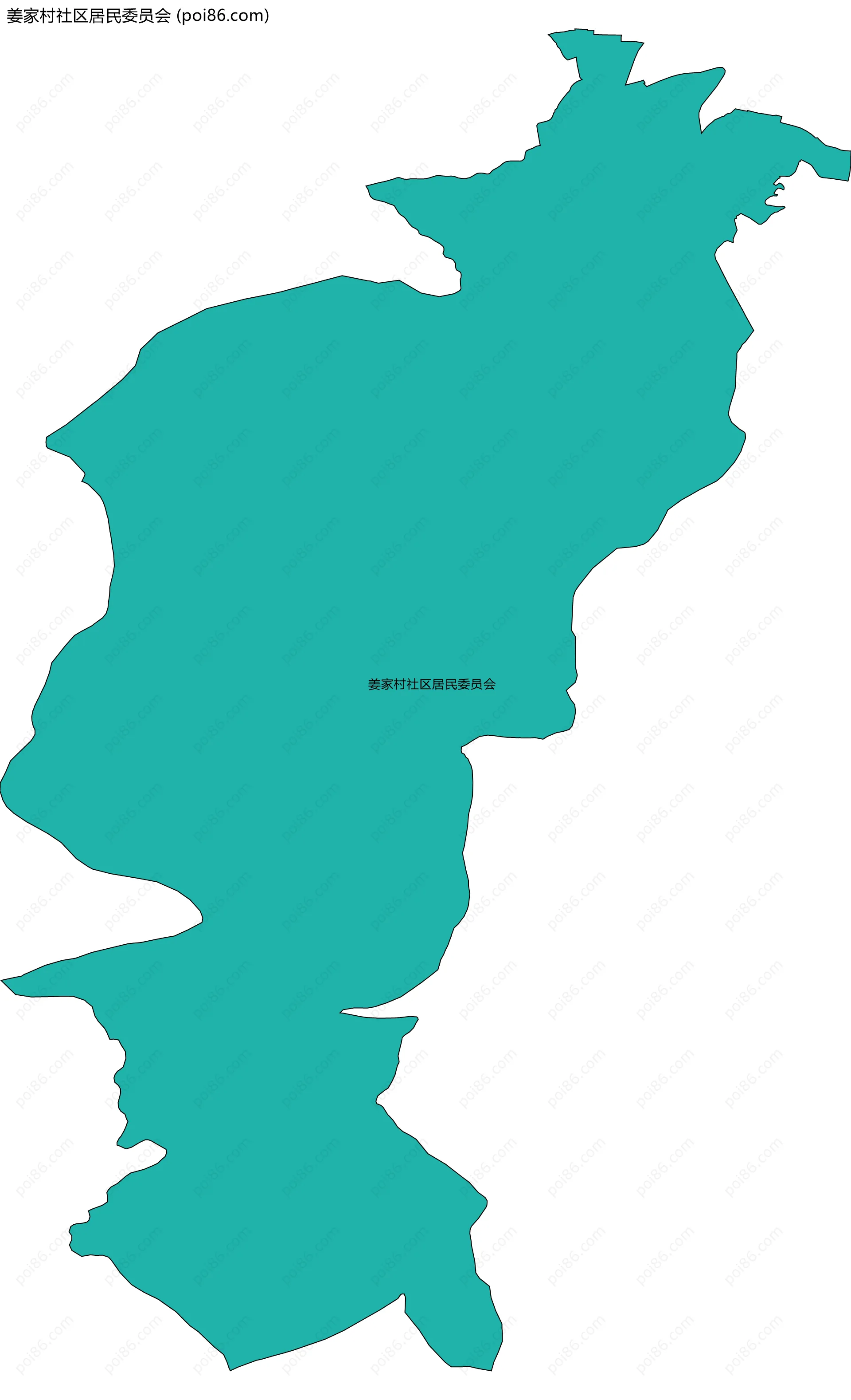 姜家村社区居民委员会边界地图