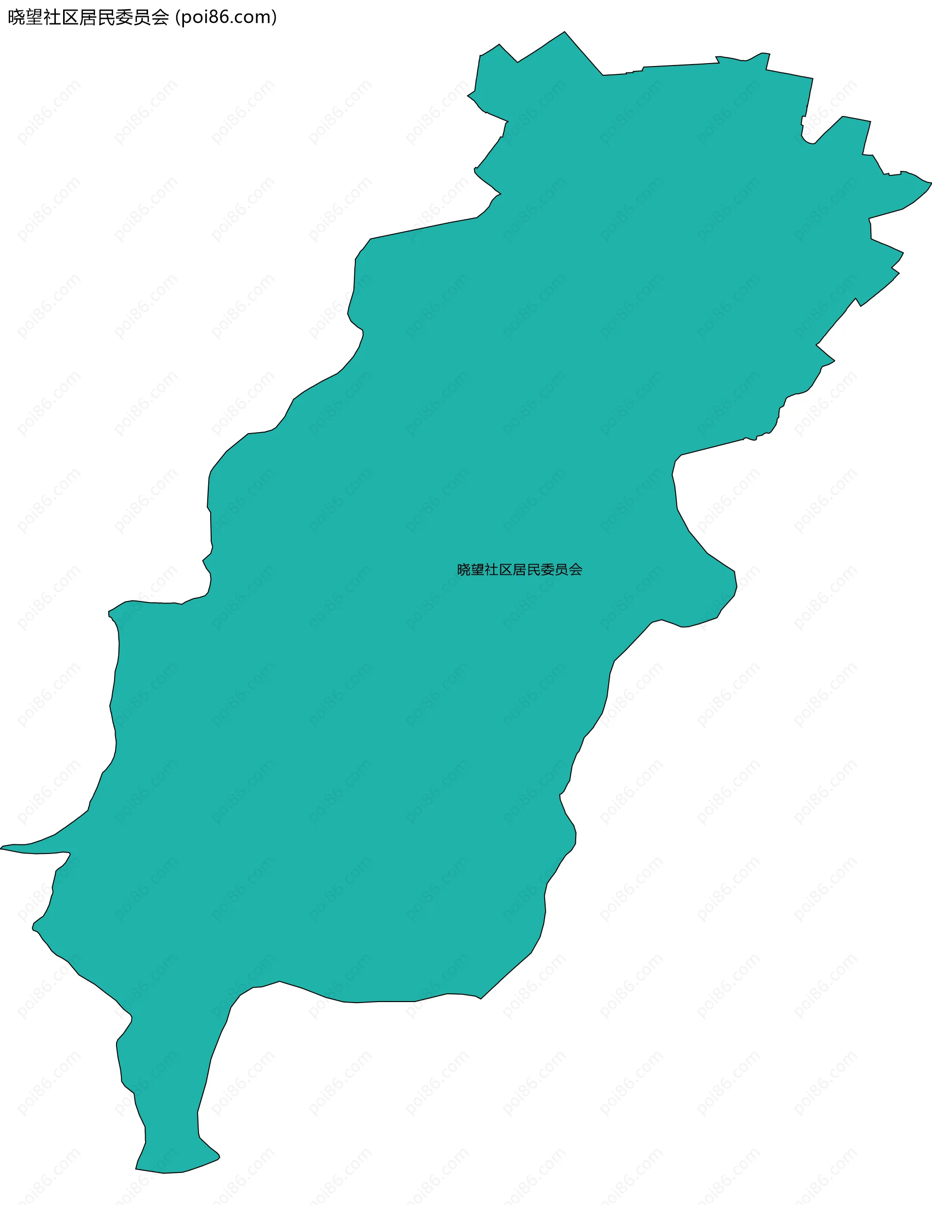 晓望社区居民委员会边界地图