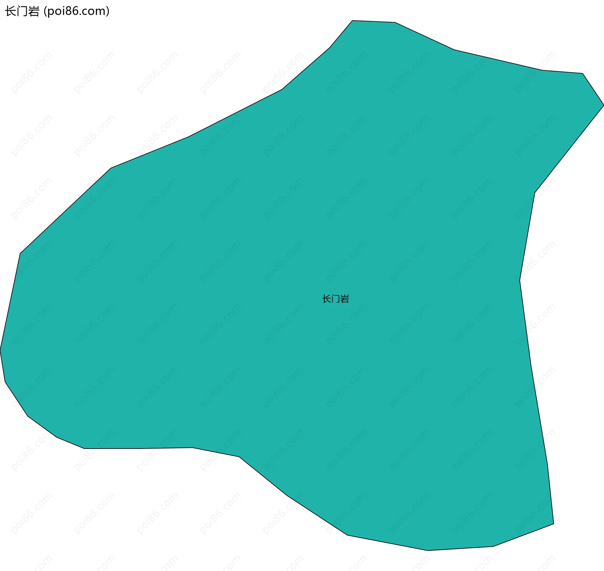 长门岩边界地图