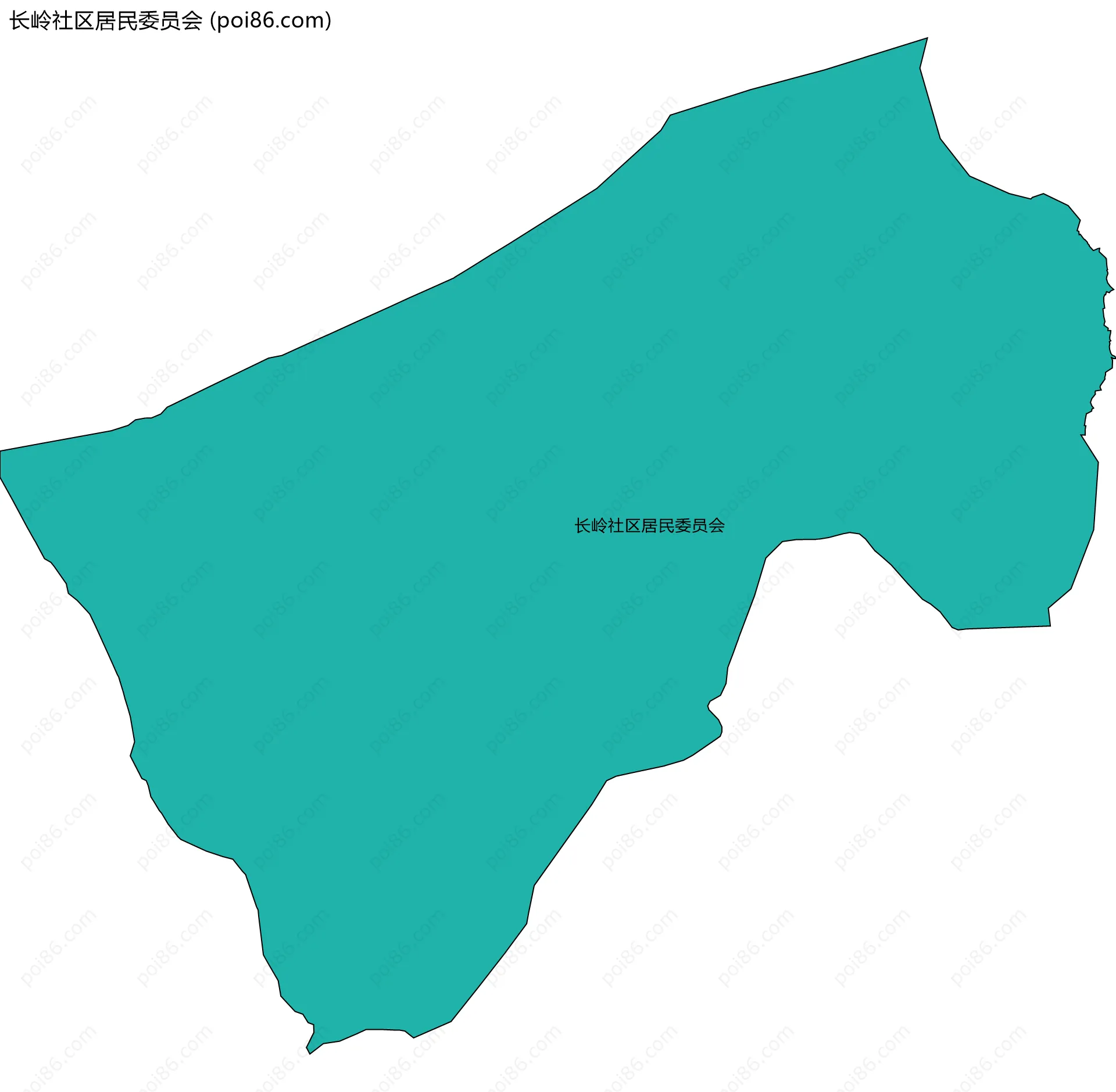 长岭社区居民委员会边界地图