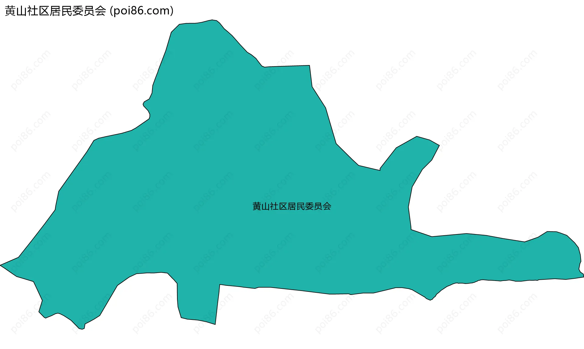 黄山社区居民委员会边界地图