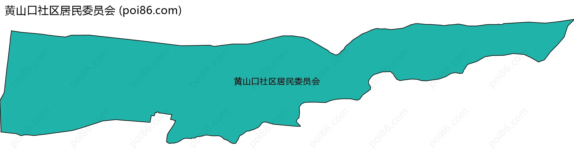 黄山口社区居民委员会边界地图