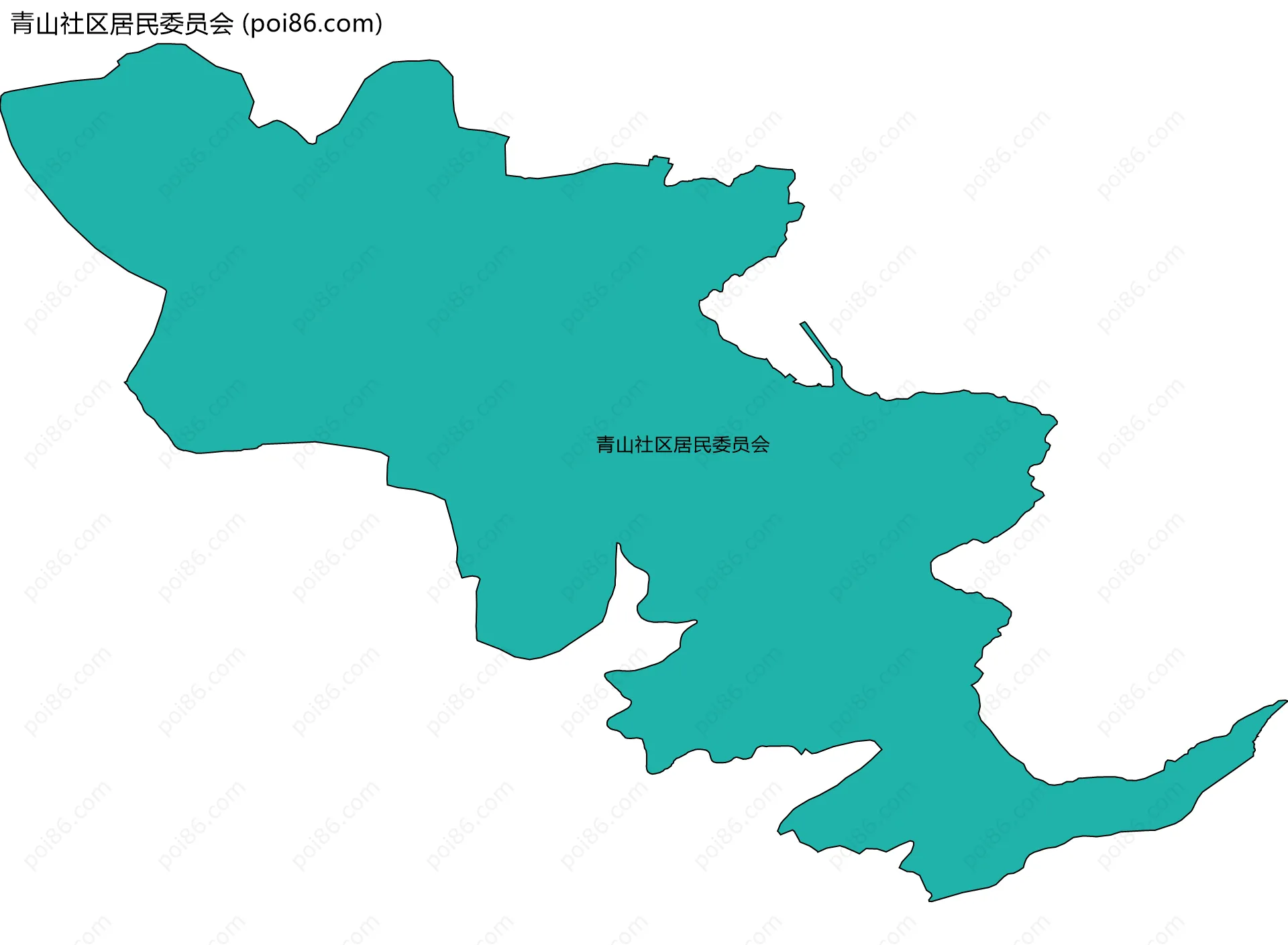 青山社区居民委员会边界地图