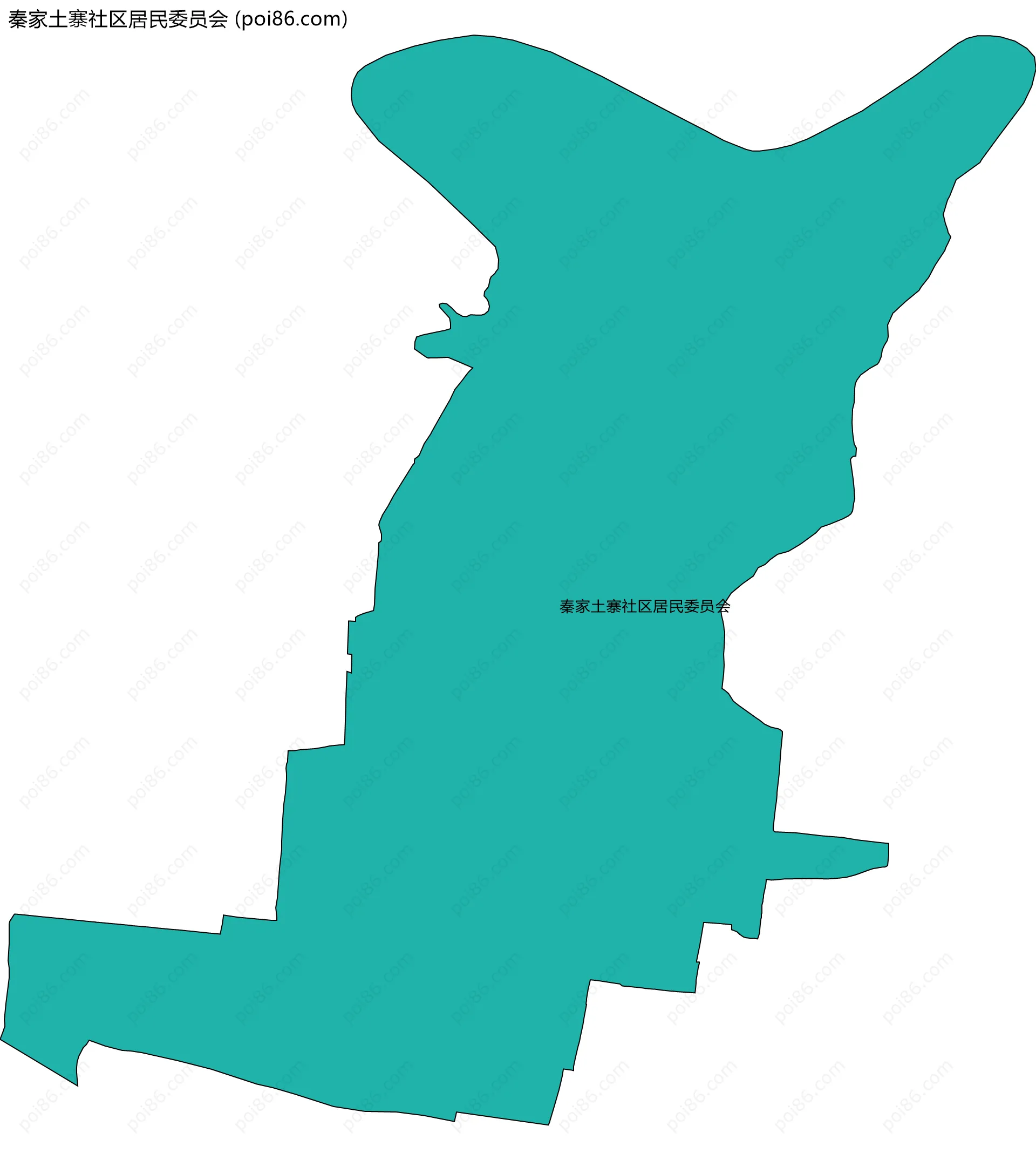 秦家土寨社区居民委员会边界地图