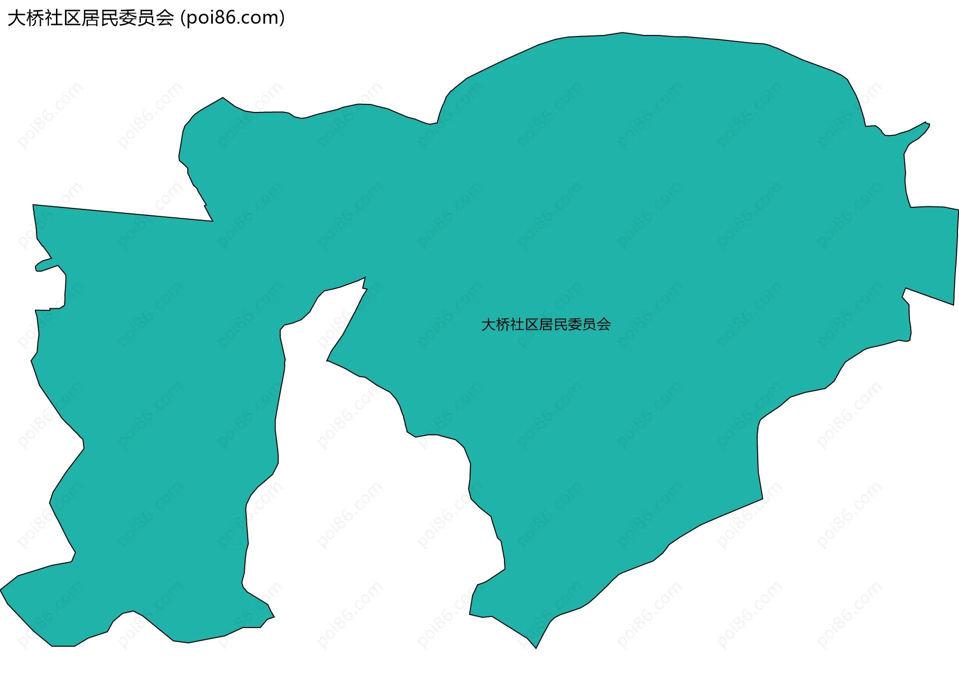 大桥社区居民委员会边界地图