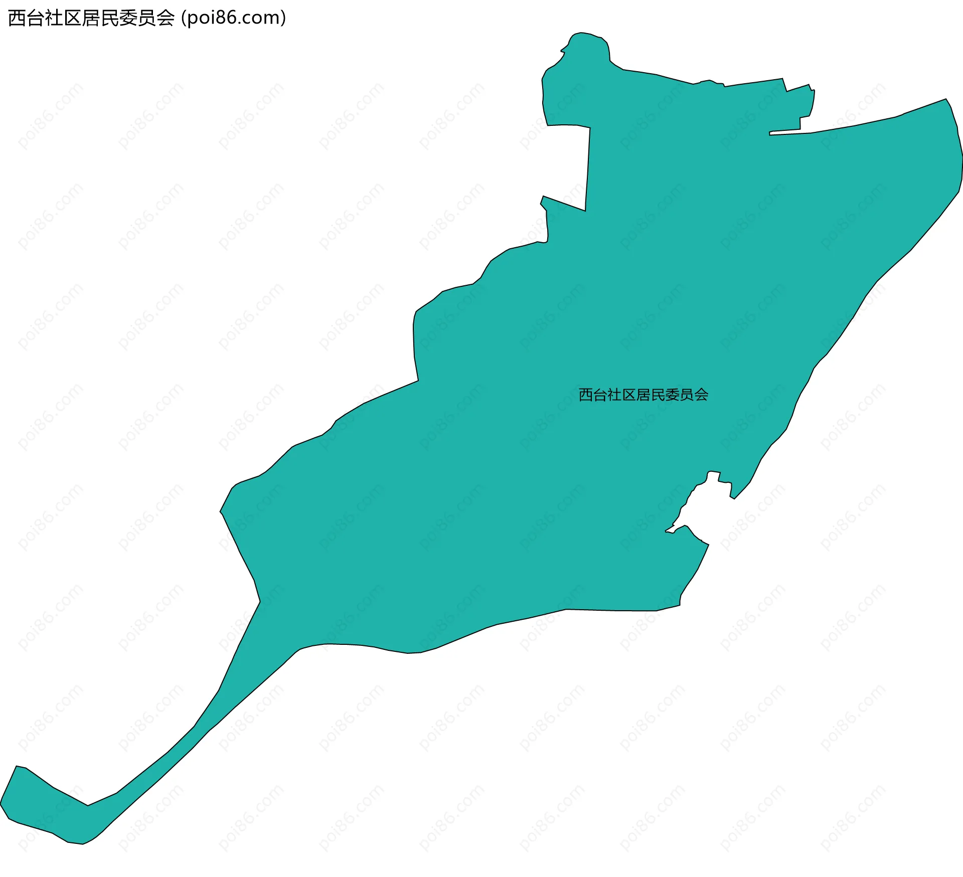 西台社区居民委员会边界地图