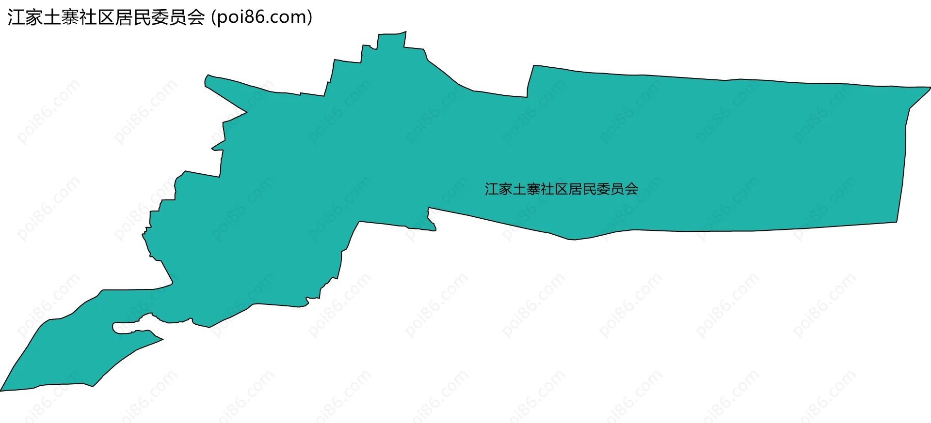 江家土寨社区居民委员会边界地图