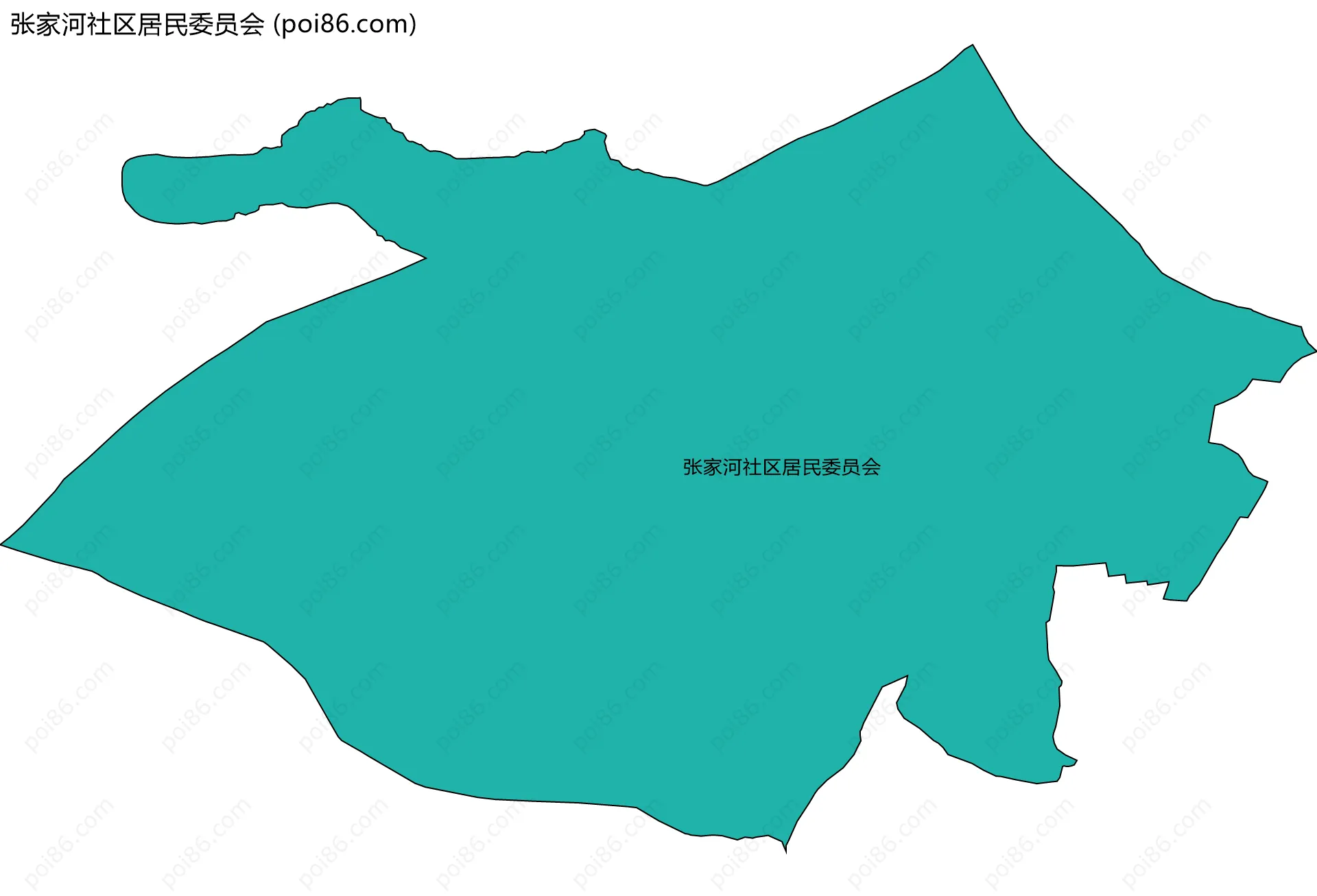 张家河社区居民委员会边界地图