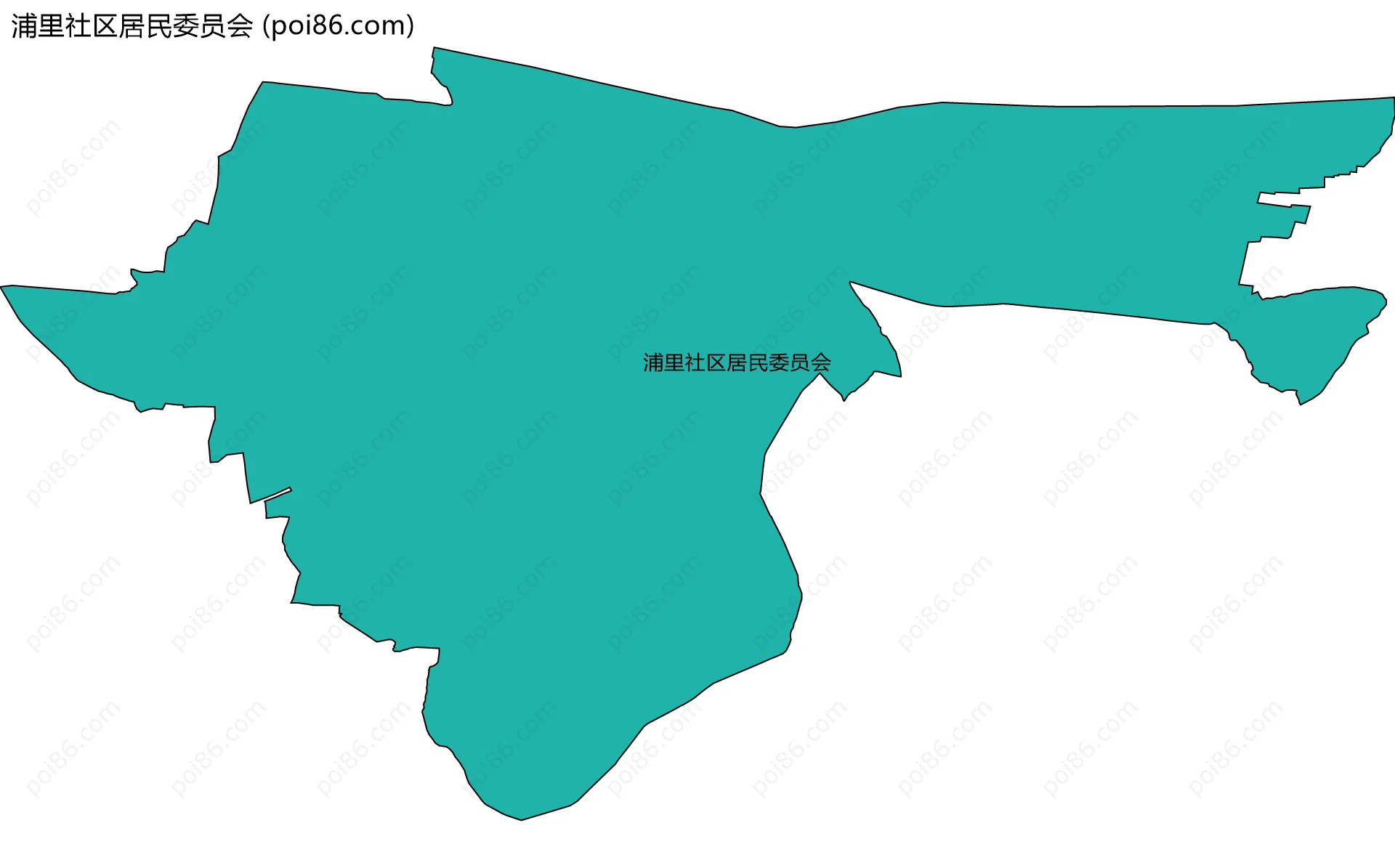 浦里社区居民委员会边界地图