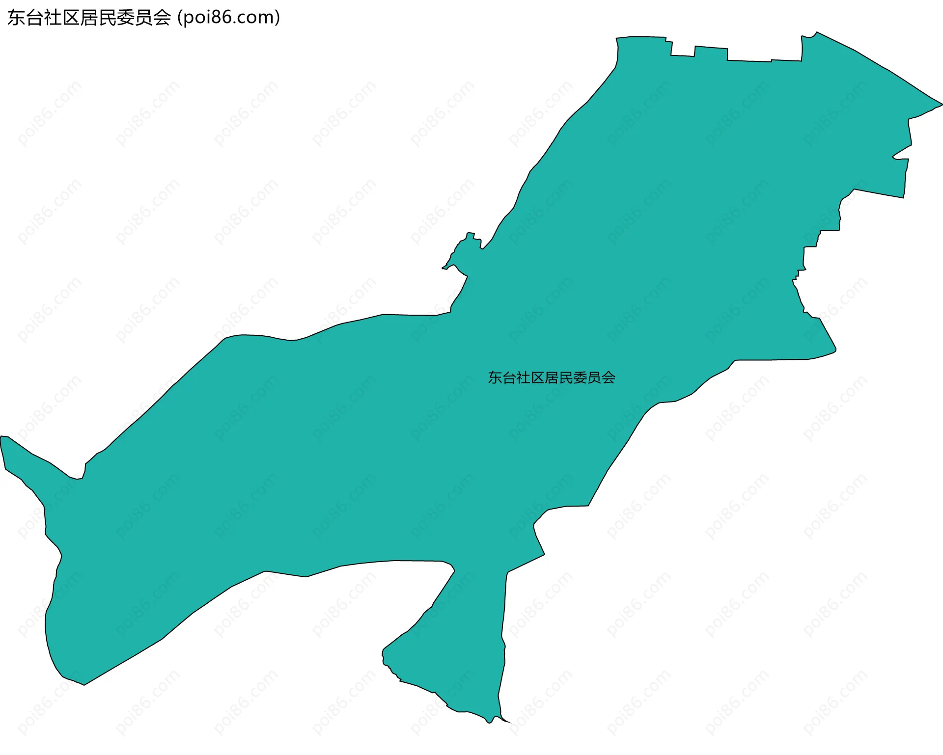 东台社区居民委员会边界地图