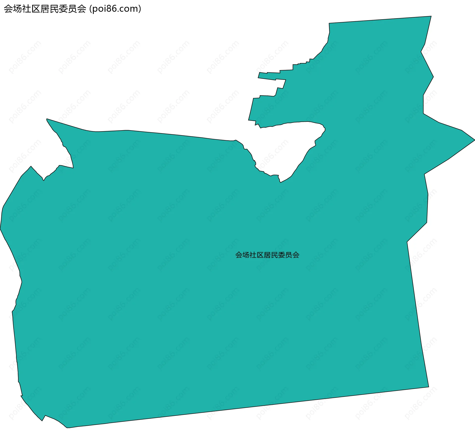 会场社区居民委员会边界地图