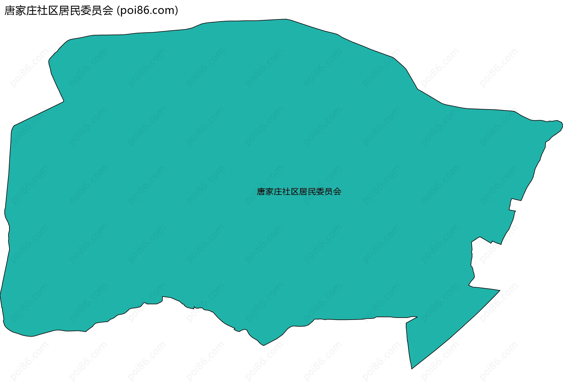唐家庄社区居民委员会边界地图