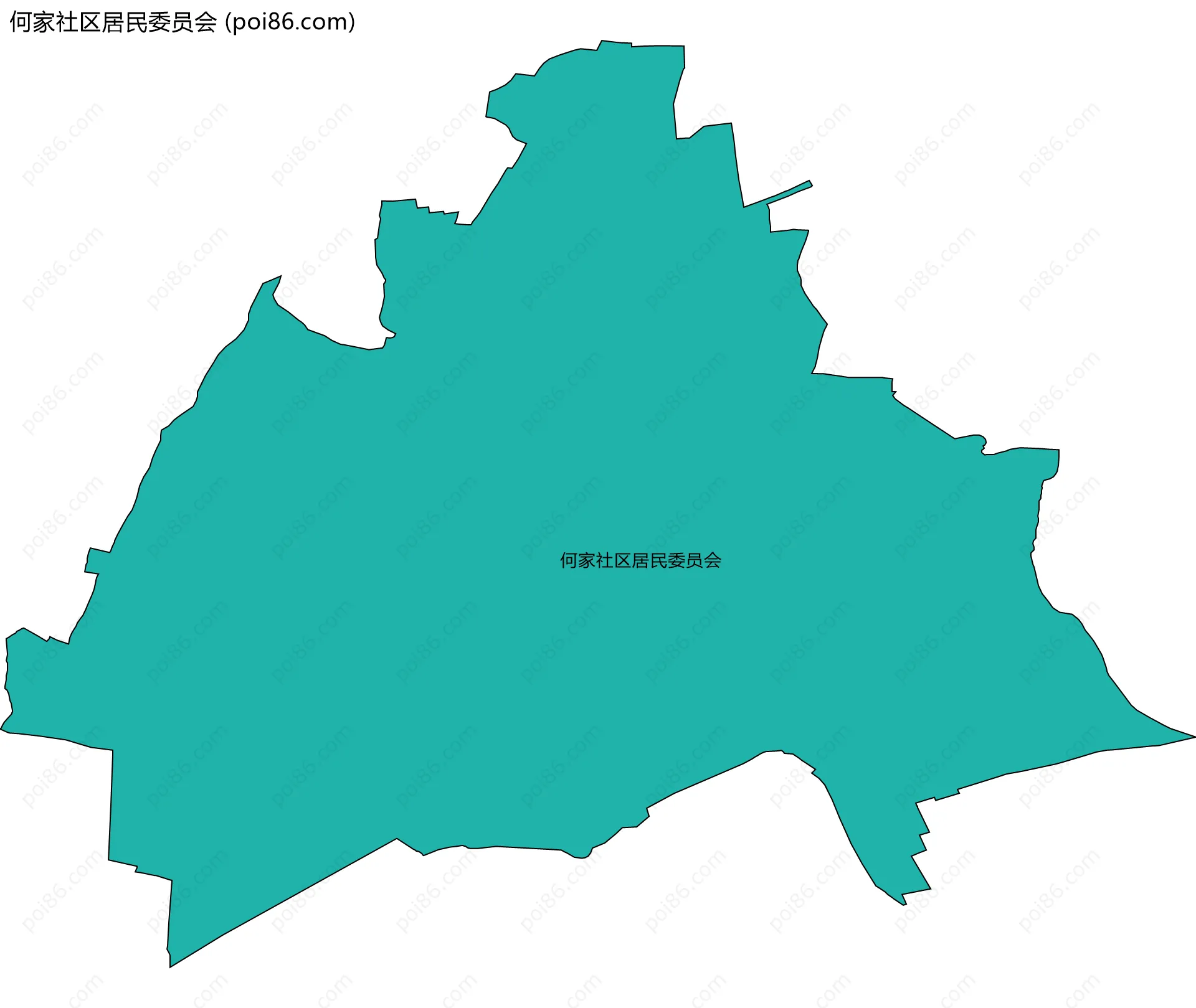 何家社区居民委员会边界地图