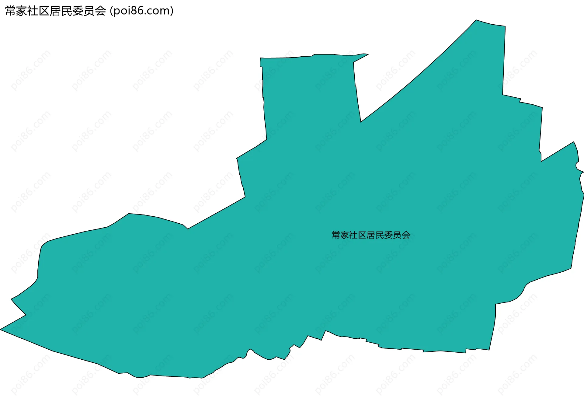 常家社区居民委员会边界地图