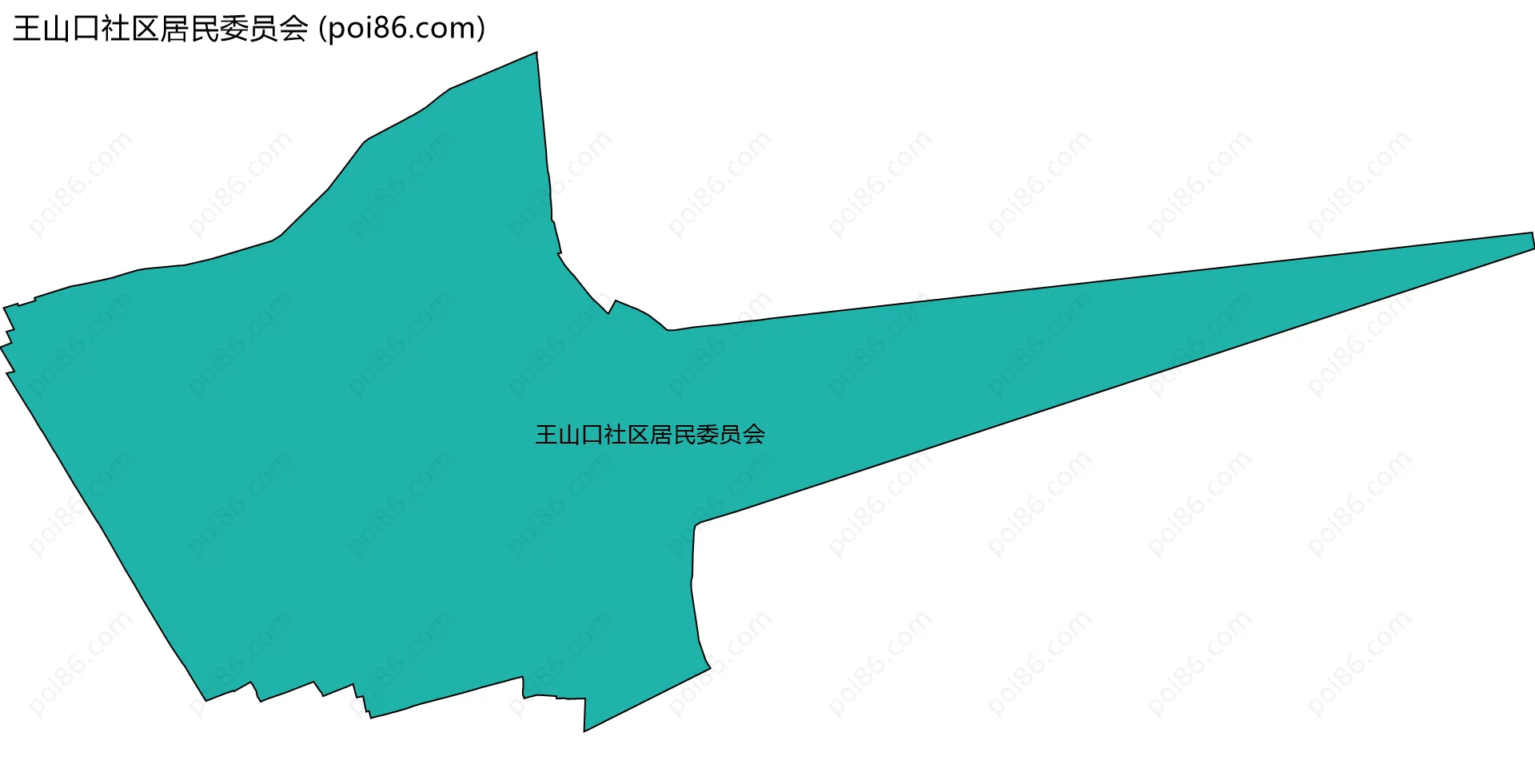 王山口社区居民委员会边界地图