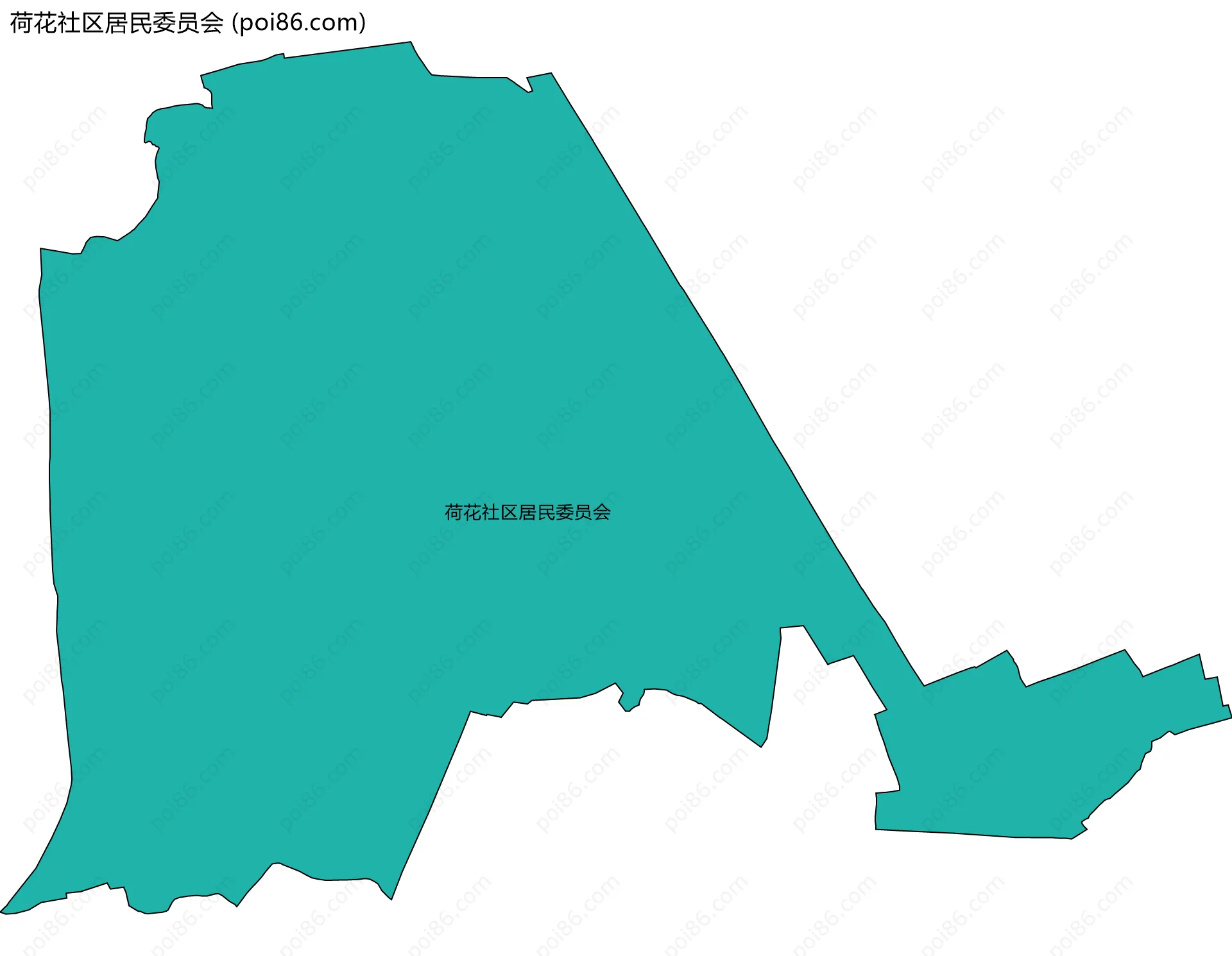 荷花社区居民委员会边界地图
