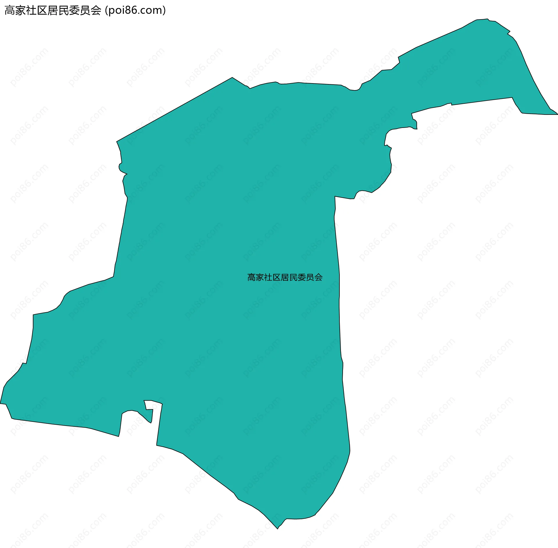 高家社区居民委员会边界地图